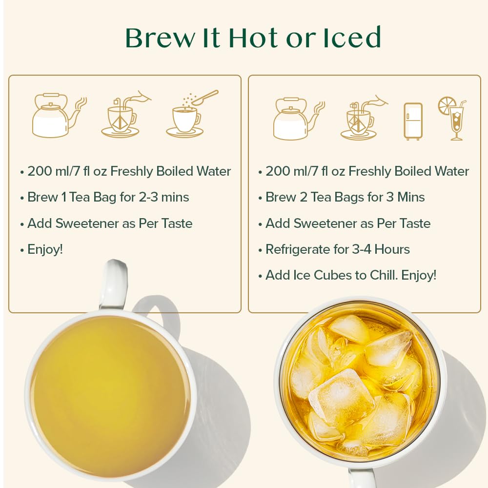 VAHDAM, Organic Turmeric Ginger Herbal Tea Bags (100 Pyramid Tea Bags) Caffeine Free, Non GMO, Gluten Free | 100% Pure Herbal Blend - Savory & Spicy | Plant-Based Tea Bags | Resealable Ziplock Pouch