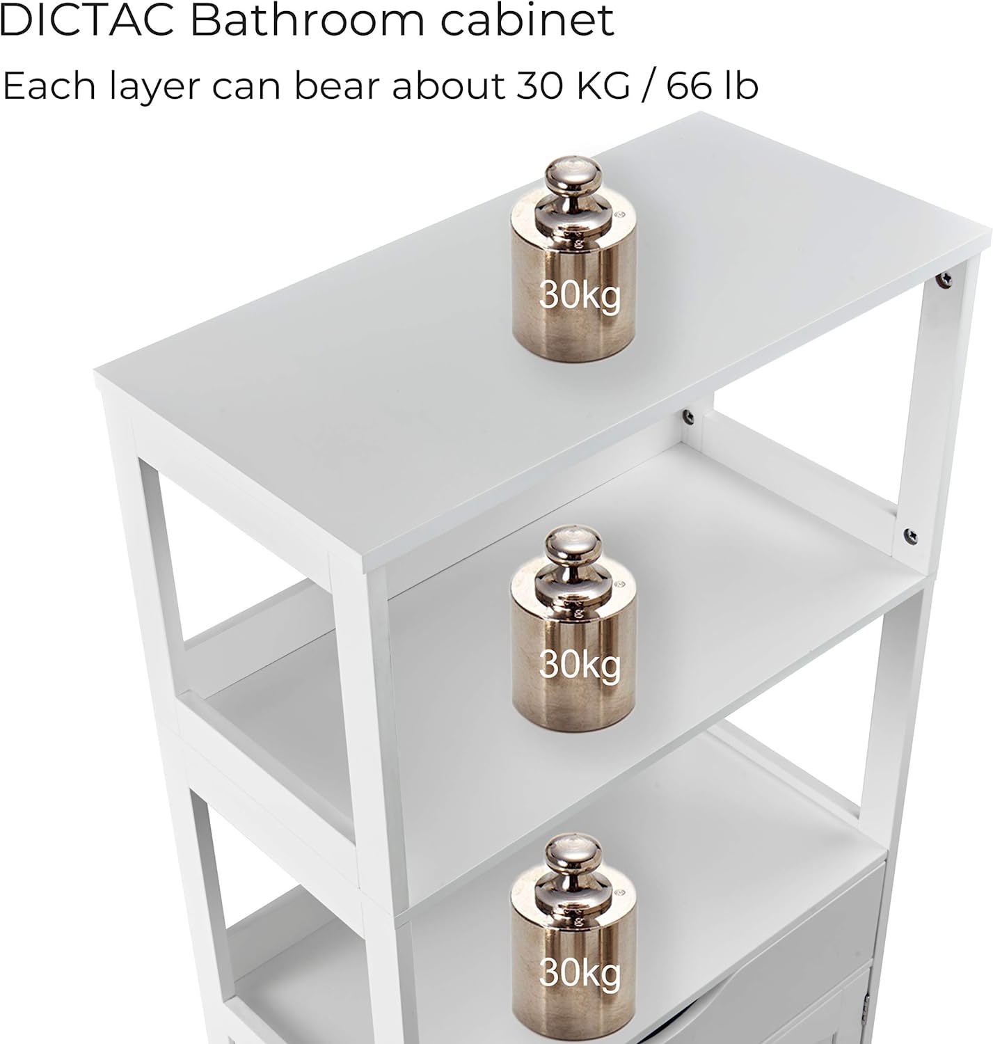 Sideboard Storage Cabinet with 2 Open Shelves