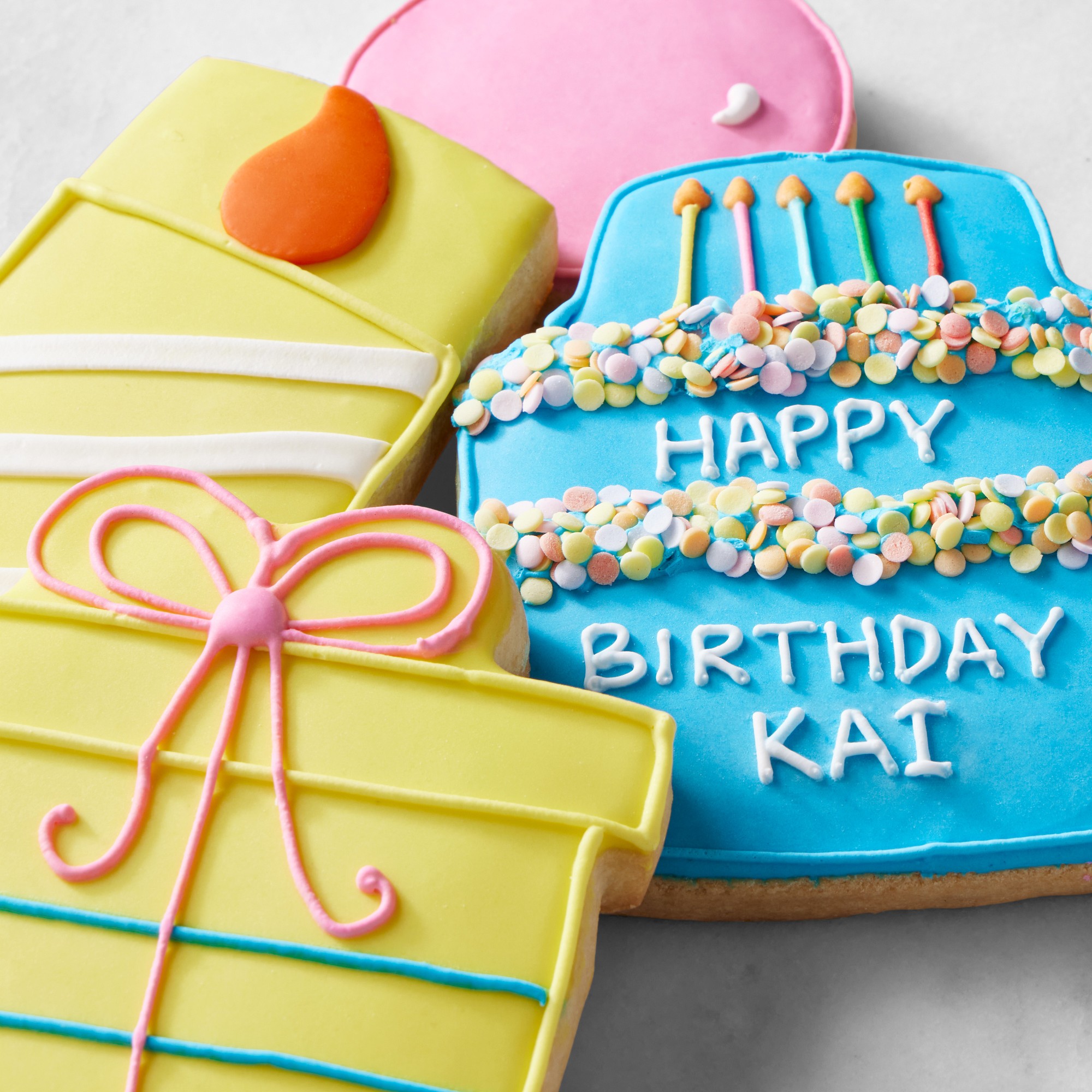 Personalized Birthday Surprise Cookies, Set of 4