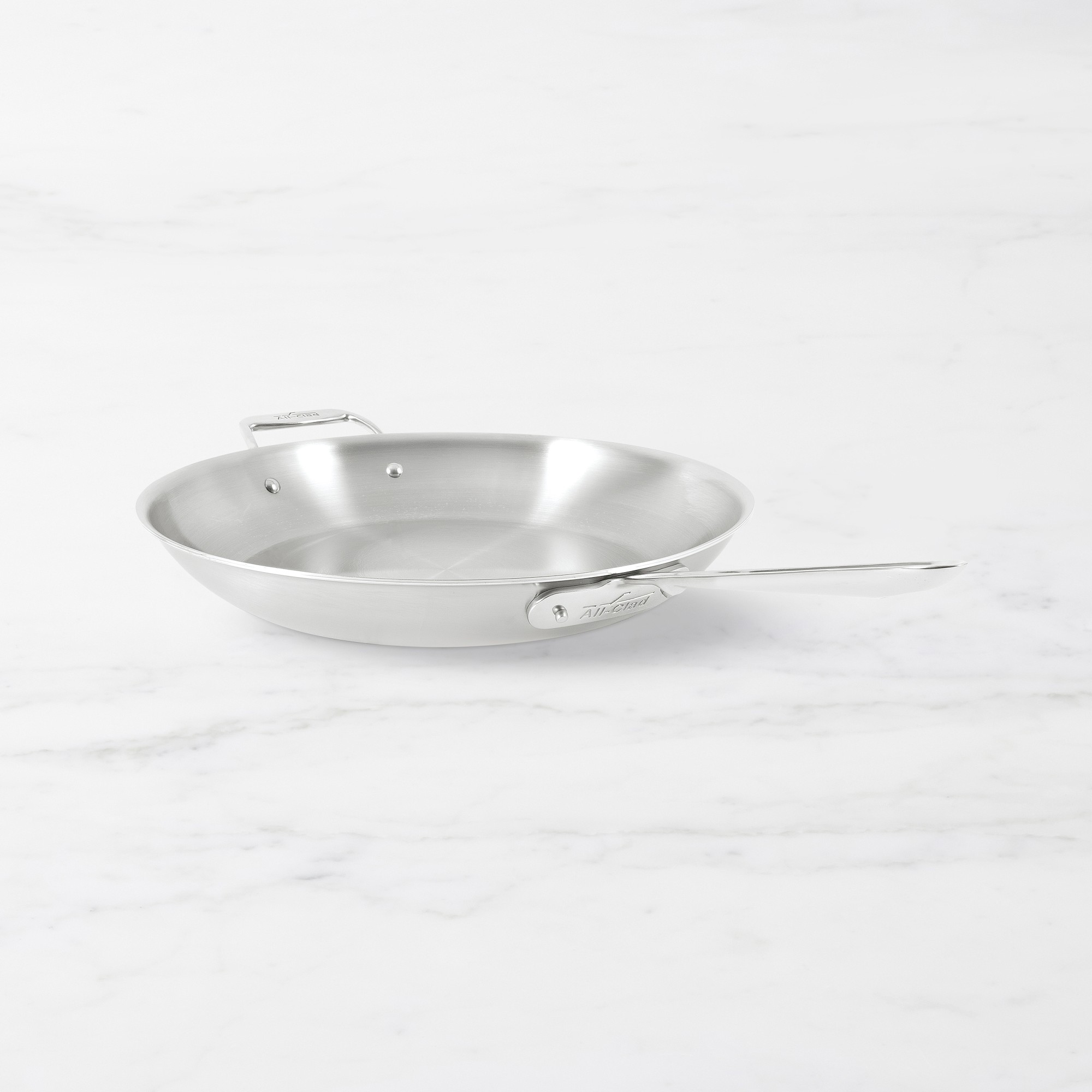 All-Clad D5® Brushed Stainless-Steel Covered Fry Pan, 14