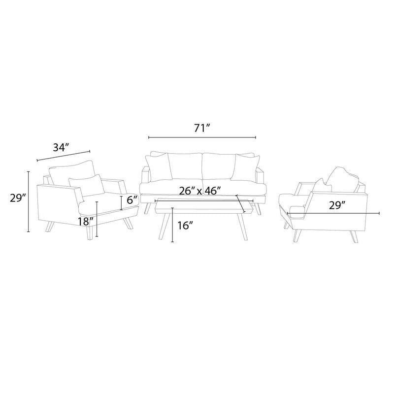 Shawnee 4 - Person Seating Group with Sunbrella Cushions