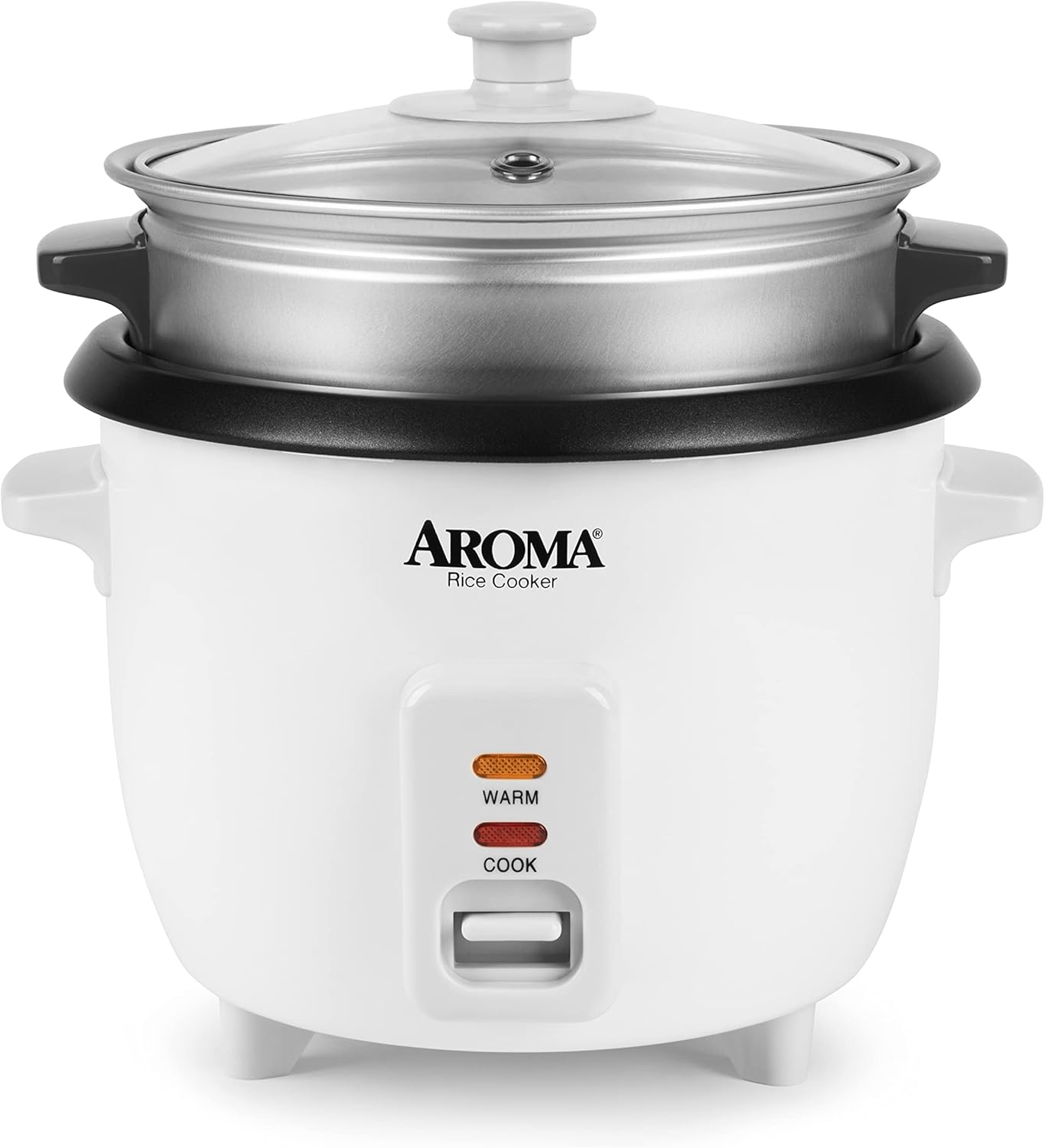 Aroma Housewares ARC-363-1NGB 3 Uncooked/6 Cups Cooked Rice Cooker, Steamer, Multicooker, 2-6 cups, Black