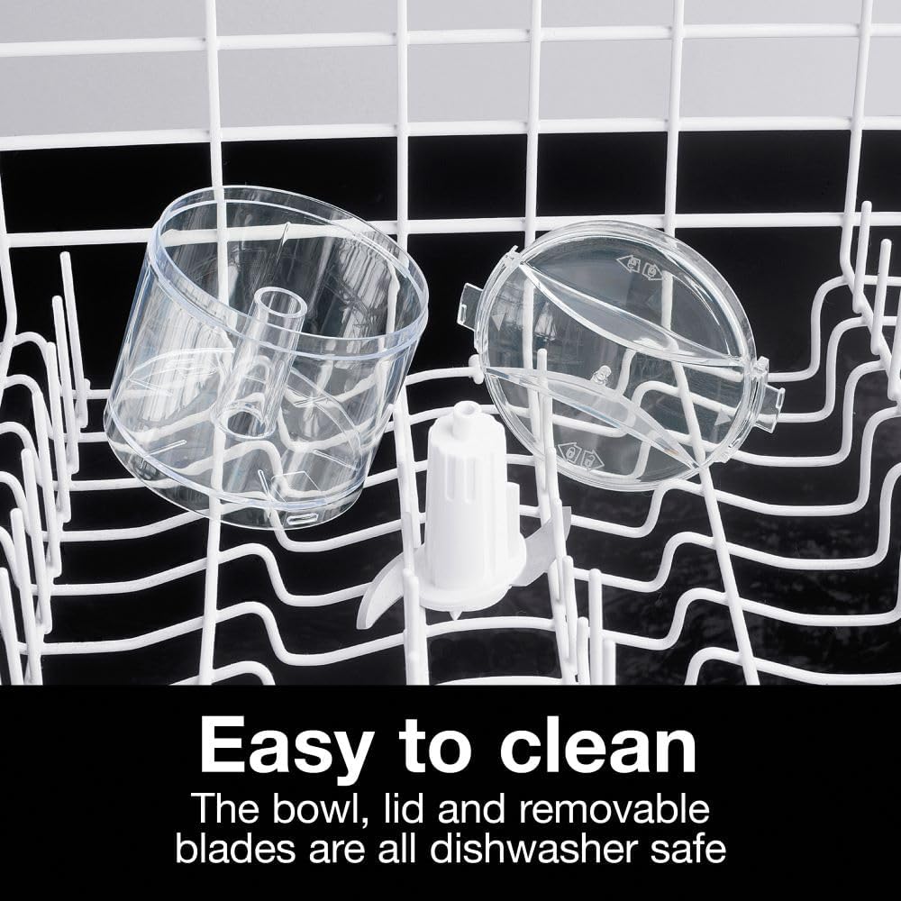 Proctor Silex Durable Electric Vegetable Chopper & Mini Food Processor for Chopping, Puree & Emulsify, 1.5 cups, Black