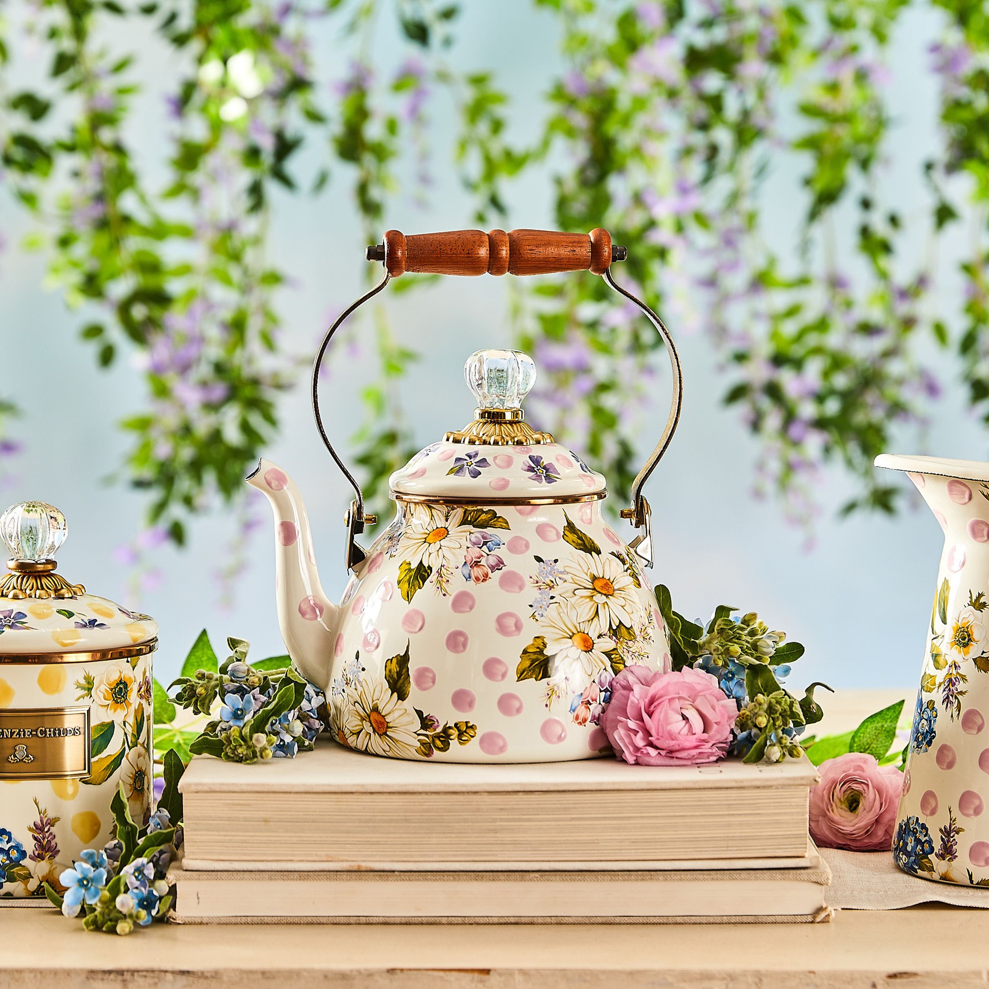 MacKenzie-Childs Wildflowers Tea Kettle