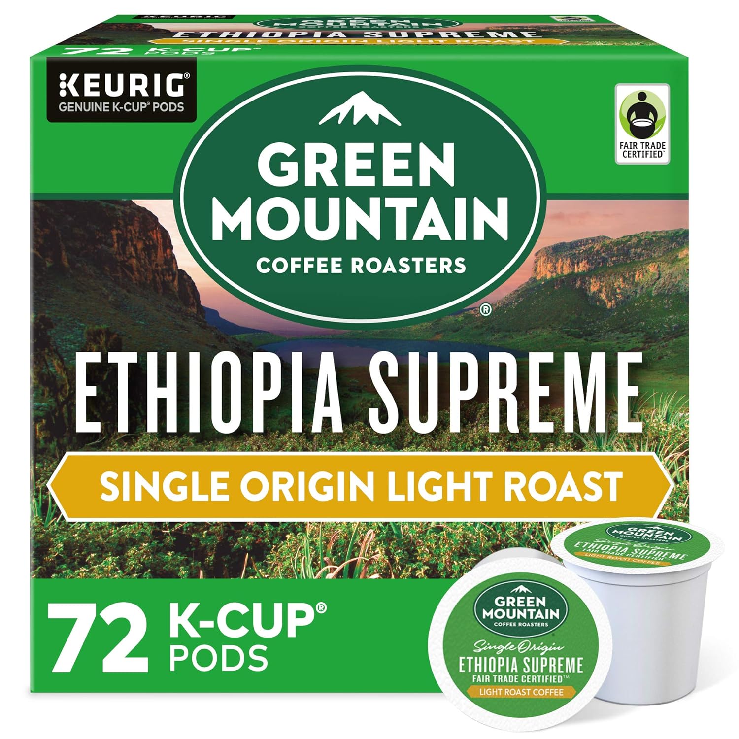 Green Mountain Coffee Roasters Breakfast Blend Single-Serve Keurig K-Cup Pods, Light Roast Coffee, 96 Count