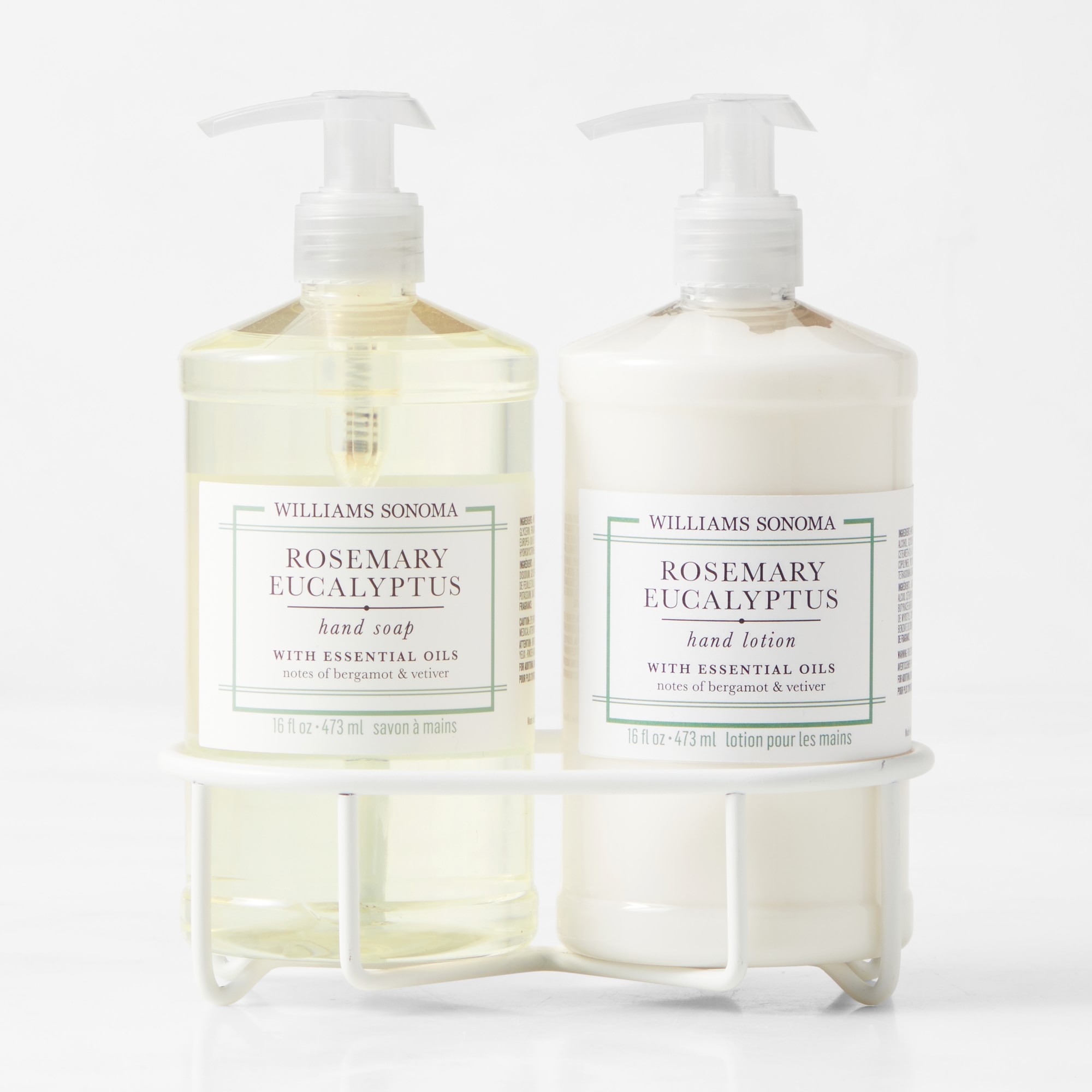 Williams Sonoma Rosemary Eucalyptus Hand Soap & Lotion 3-Piece Set