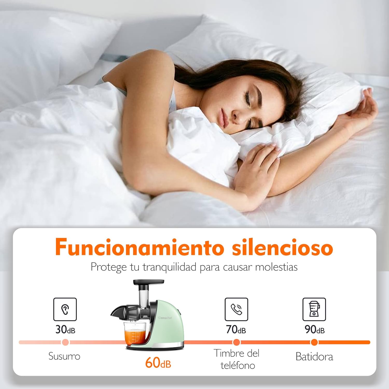 Masticating Juicer Machines, AMZCHEF Slow Cold Press Juicer with Reverse Function, High Juice Yield, Easy Clean with Brush,Recipes for High Nutrient Fruits and Vegetables, Gray(Updated)