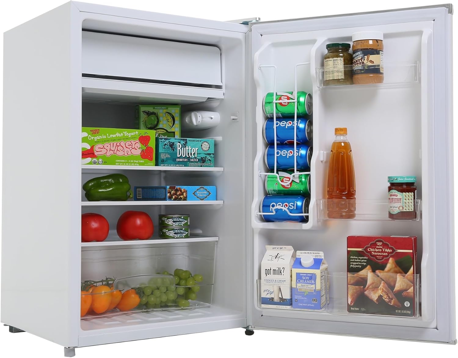 BLACK+DECKER BCRK17B Compact Refrigerator Energy Star Single Door Mini Fridge with Freezer, 1.7 Cubic Feet, Black