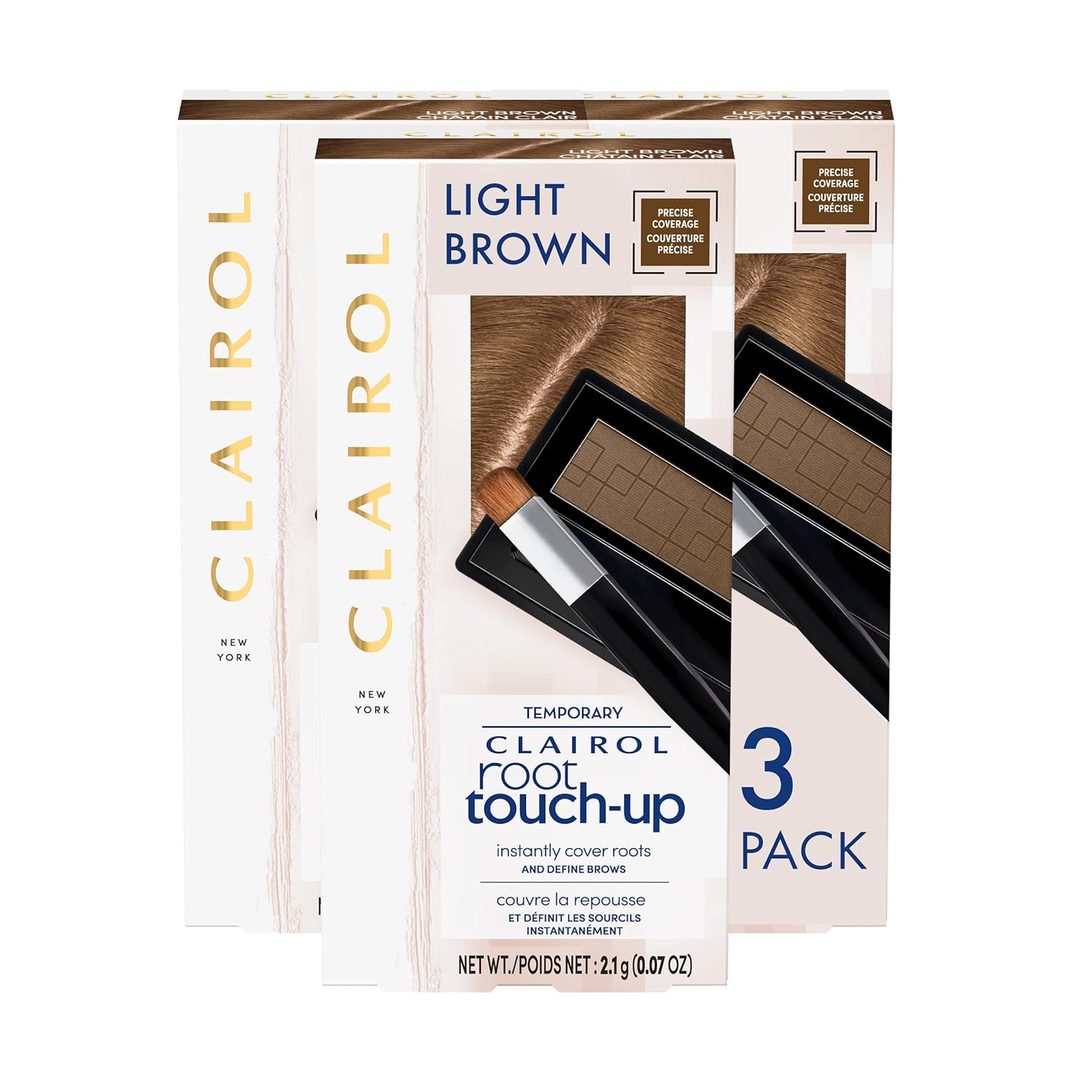 Clairol Root Touch-Up Temporary Concealing Powder, Dark Brown Hair Color, 1 Count
