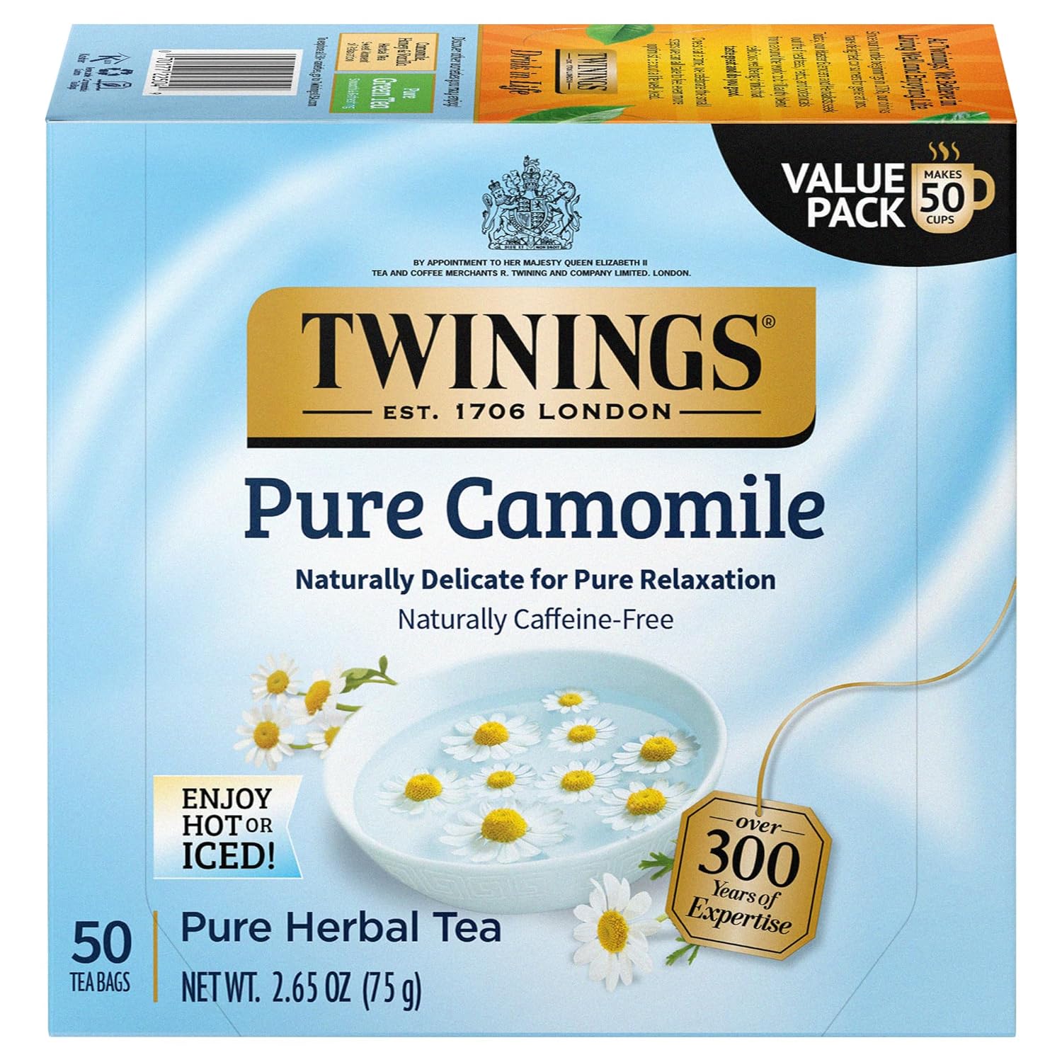 Twinings English Breakfast Black Tea Individually Wrapped Bags, 100 Count (Pack of 1), Smooth, Flavourful, and Robust, Caffeinated, Enjoy Hot or Iced | Packaging May Vary