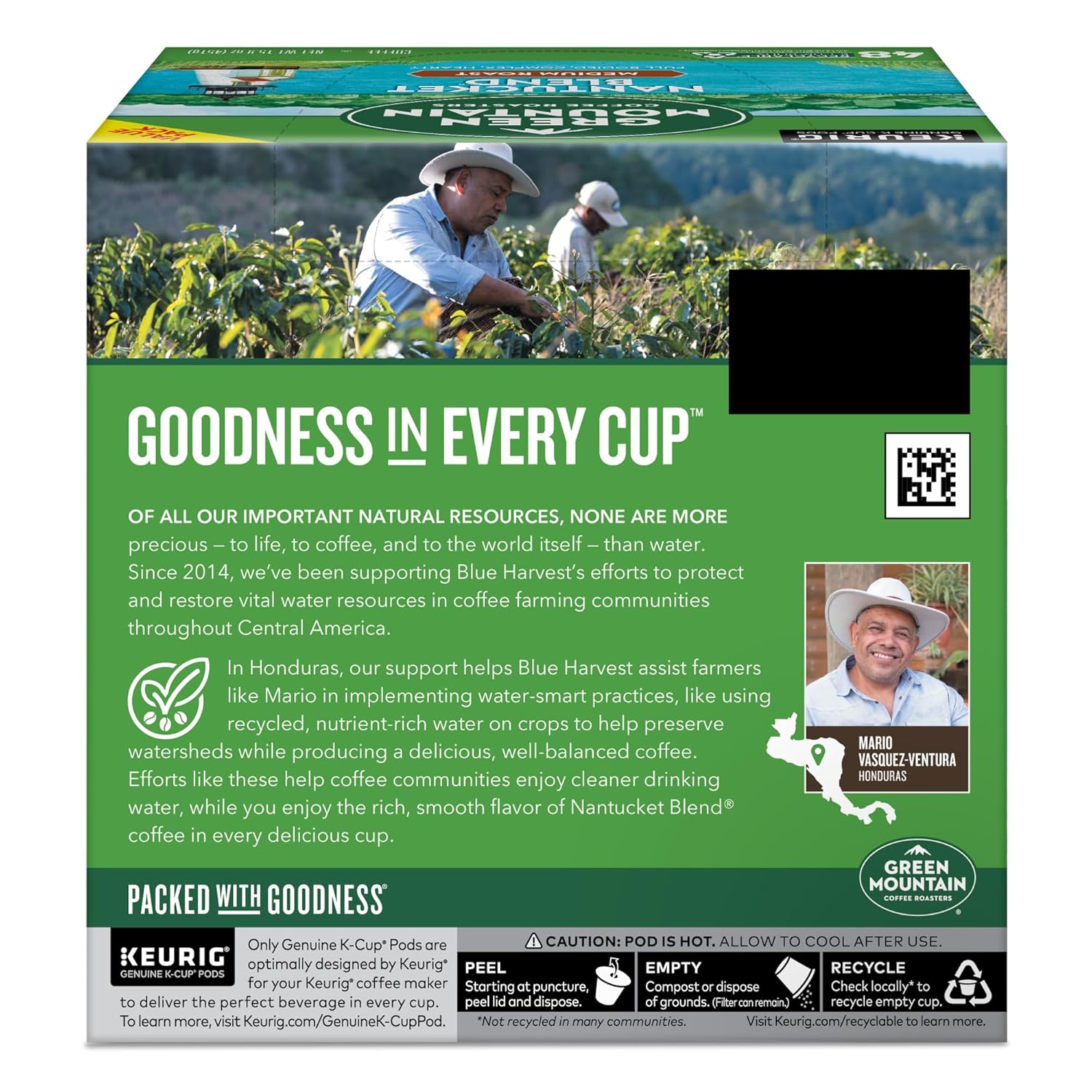 Green Mountain Coffee Roasters Half Caff Keurig Single-Serve K-Cup pods, Medium Roast Coffee, 72 Count (6 Packs of 12)