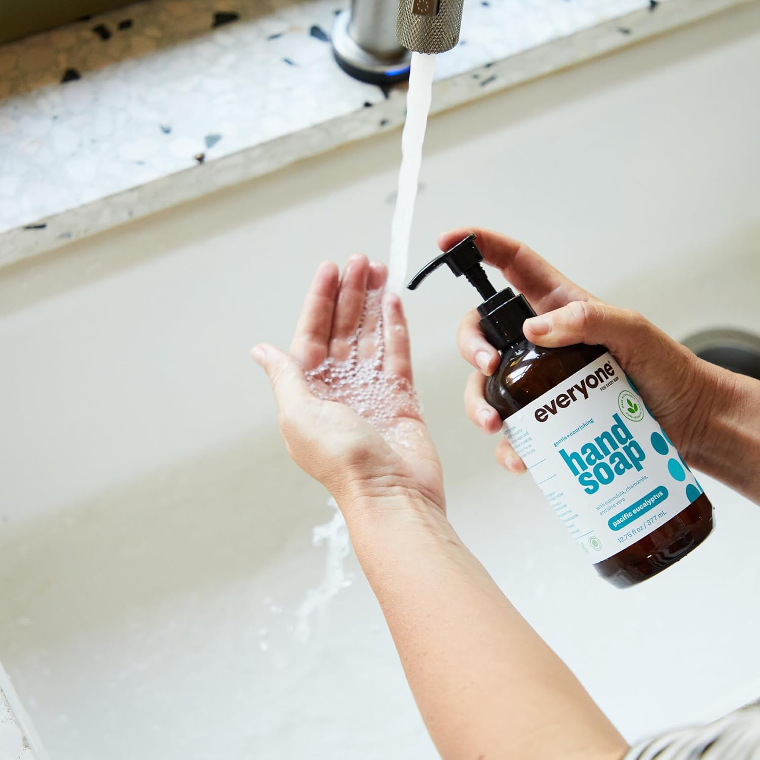 Everyone Liquid Hand Soap, 12.75 Ounce (Pack of 3), Meyer Lemon and Mandarin, Plant-Based Cleanser with Pure Essential Oils