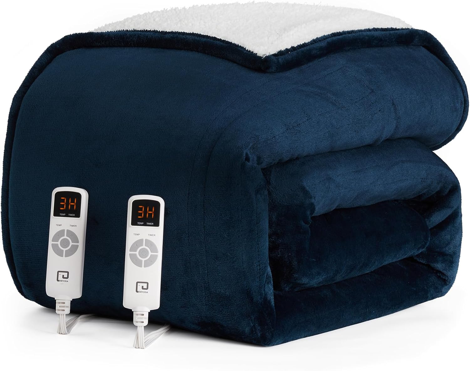 EHEYCIGA Heated Blanket Electric Blanket Throw - Heating Blanket with 9 Heating Levels & 10 Hours Auto Off, Soft Cozy Sherpa Washable Blanket with Fast Heating, 50 x 60 Inches