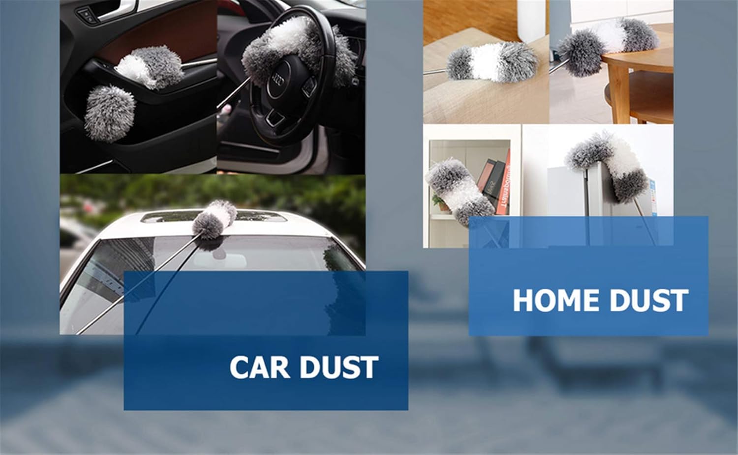 BOOMJOY Microfiber Feather Duster with Extendable Pole, 100