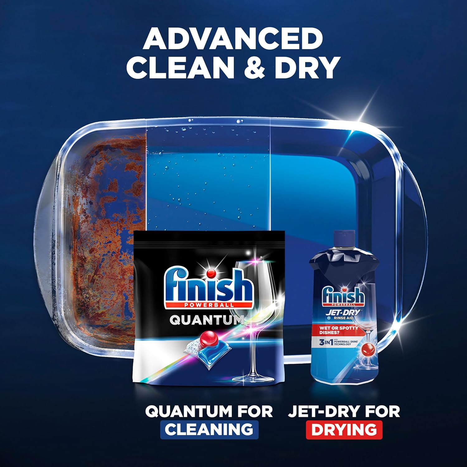 Finish Jet-dry, Rinse Agent, Ounce Blue 32 Fl Oz