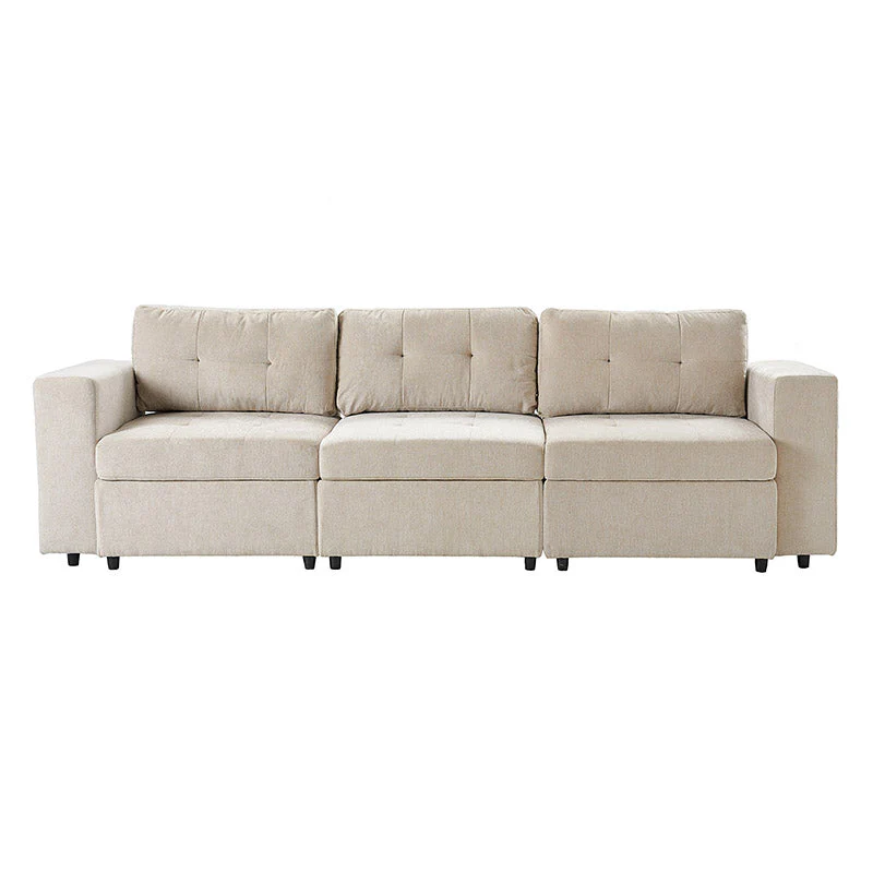 Raquel Sectional Three-Seat Storage Wide Armrests Sofa