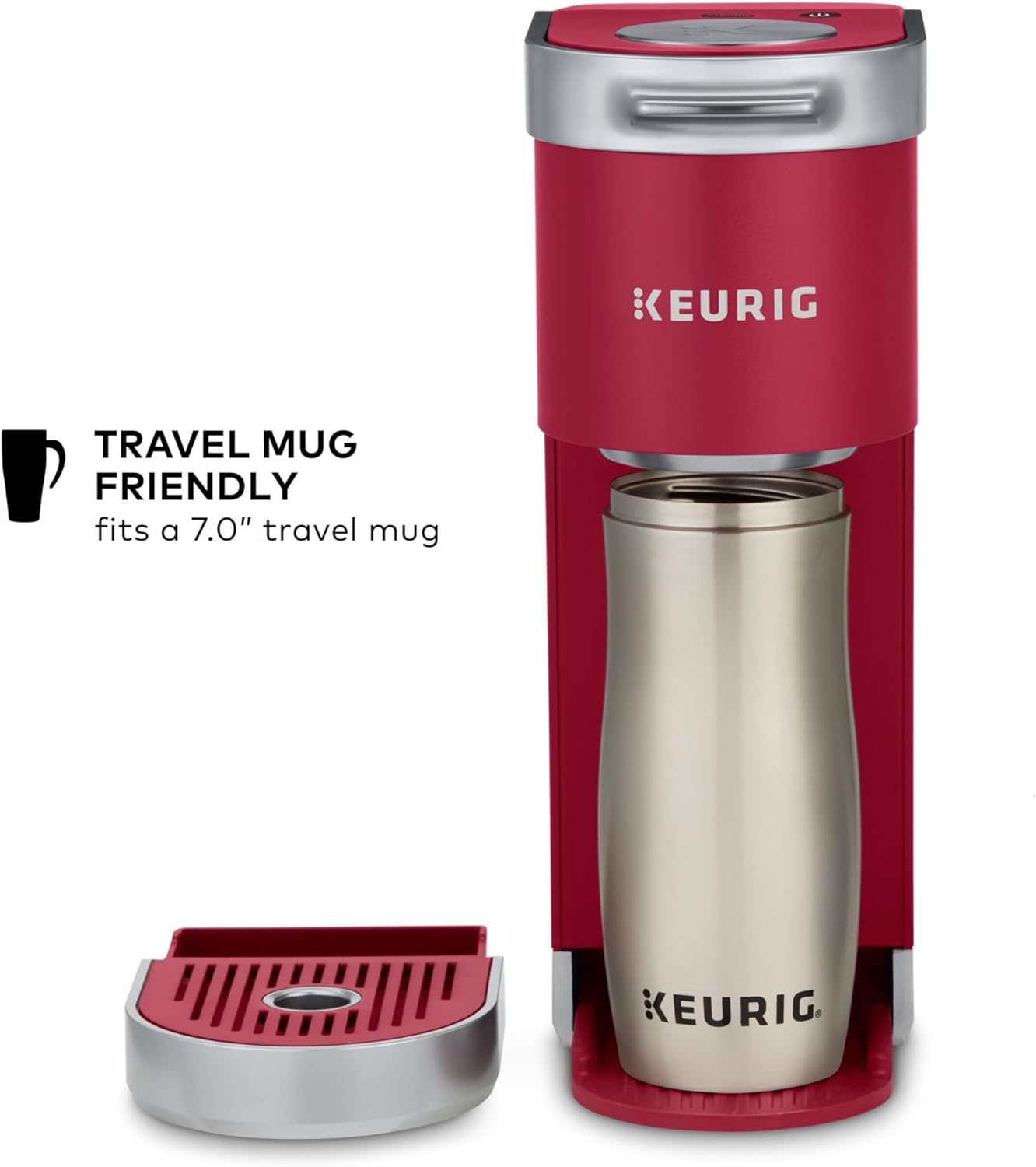 Keurig K-Mini Plus Single Serve K-Cup Pod Coffee Maker, with 6 to 12oz Brew Size, Stores up to 9 K-Cup Pods, Travel Mug Friendly, Matte Black