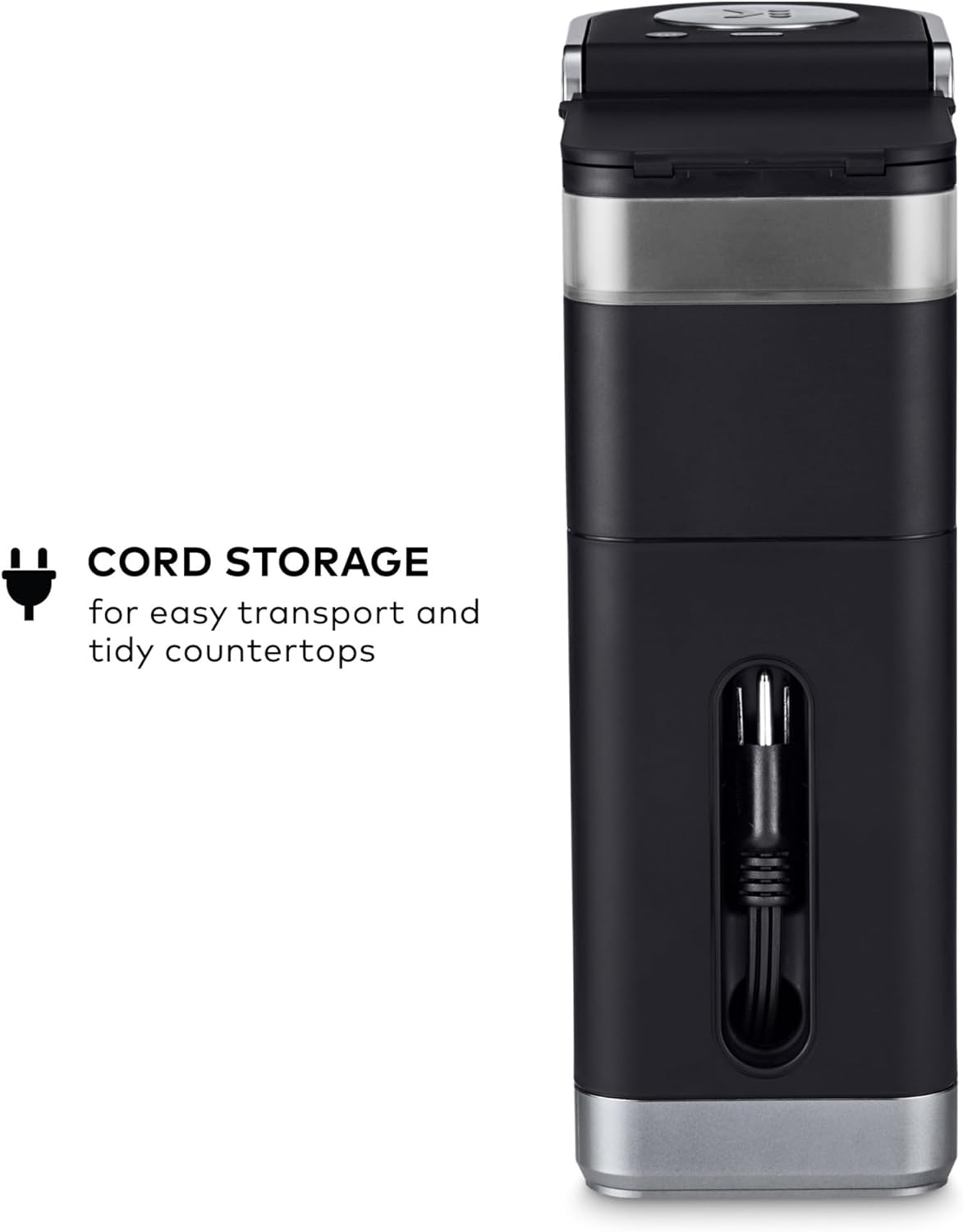 Keurig K-Mini Plus Single Serve K-Cup Pod Coffee Maker, with 6 to 12oz Brew Size, Stores up to 9 K-Cup Pods, Travel Mug Friendly, Matte Black