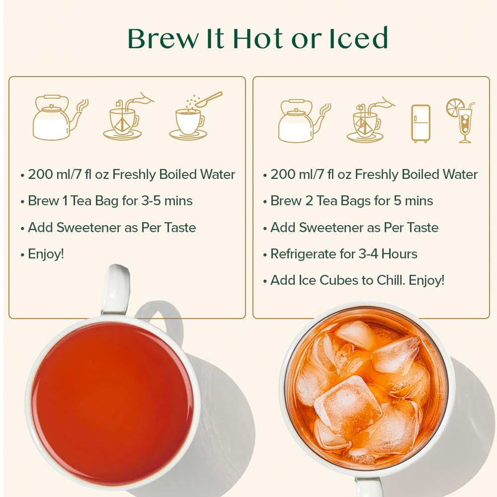 VAHDAM, Organic Turmeric Ginger Herbal Tea Bags (100 Pyramid Tea Bags) Caffeine Free, Non GMO, Gluten Free | 100% Pure Herbal Blend - Savory & Spicy | Plant-Based Tea Bags | Resealable Ziplock Pouch