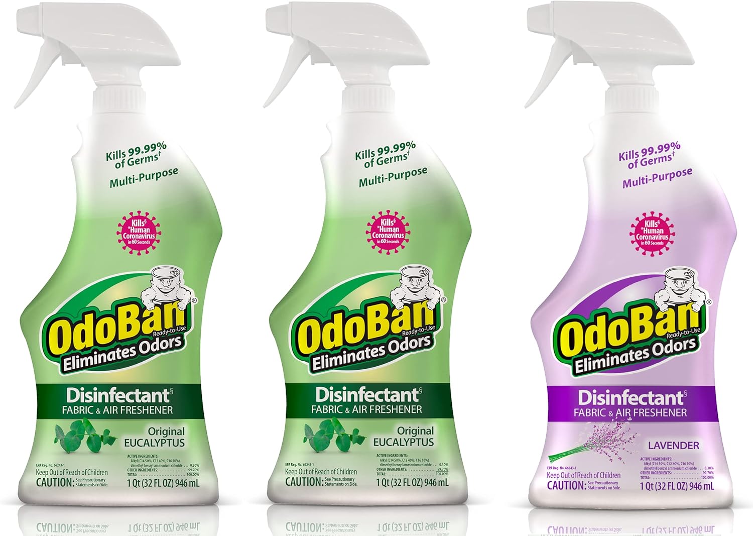 OdoBan Disinfectant Concentrate and Odor Eliminator, 2 Gallons, Cotton Breeze Scent