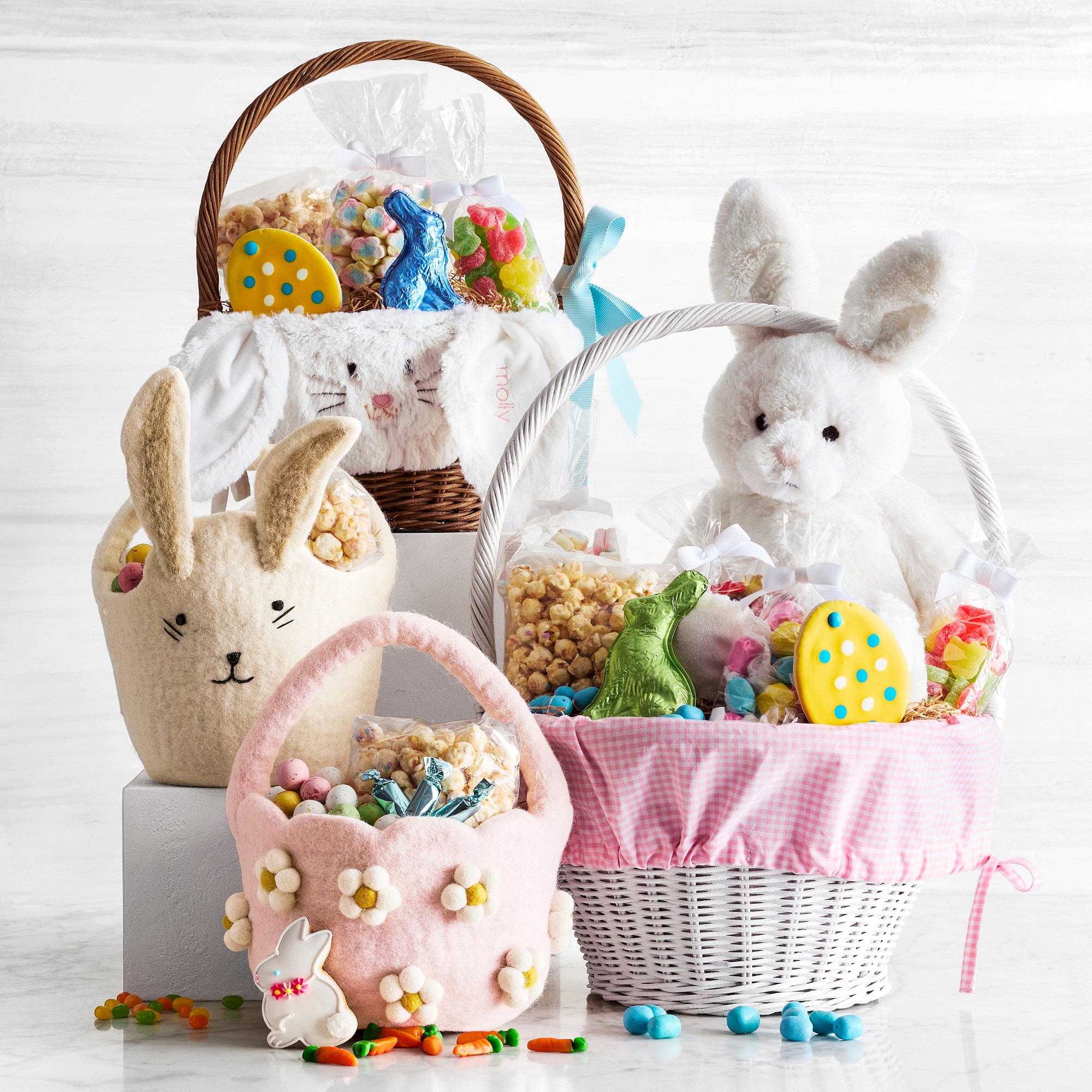 West Elm x Williams Sonoma Pink Daisy Easter Basket