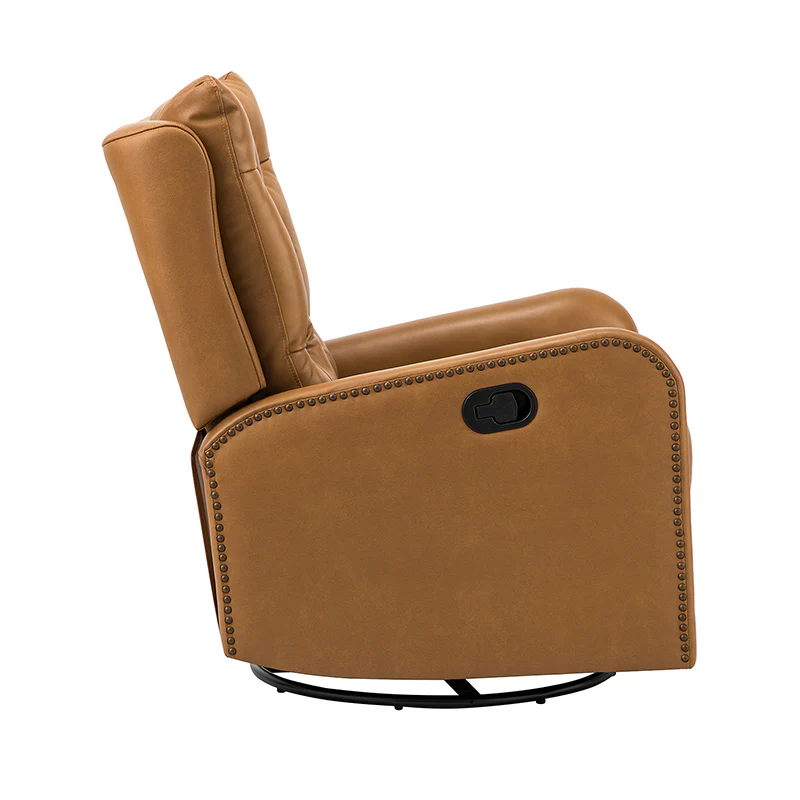 Francisco Genuine Leather Manual Swivel Recliner