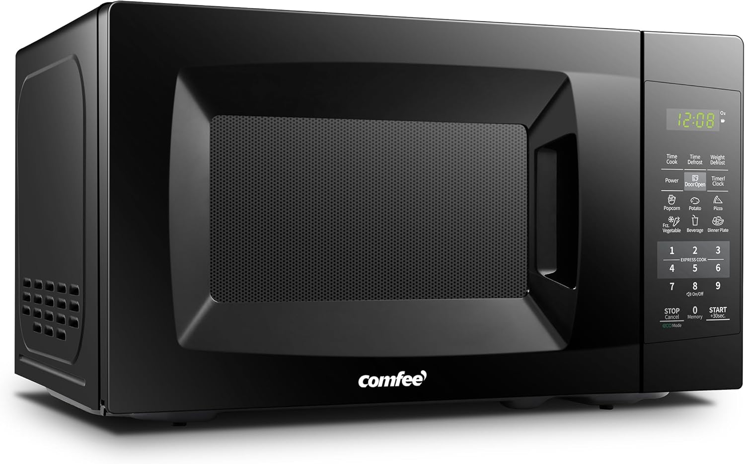 Comfee EM720CPL-PMB Countertop Microwave Oven with Sound On/Off, ECO Mode and Easy One-Touch Buttons, 0.7 Cu Ft, Black