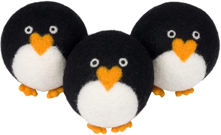 Wool Dryer Balls - Smart Sheep 3-Pack - XL Premium Natural Fabric Softener Award-Winning - Wool Balls Replaces Dryer Sheets - Laundry Balls