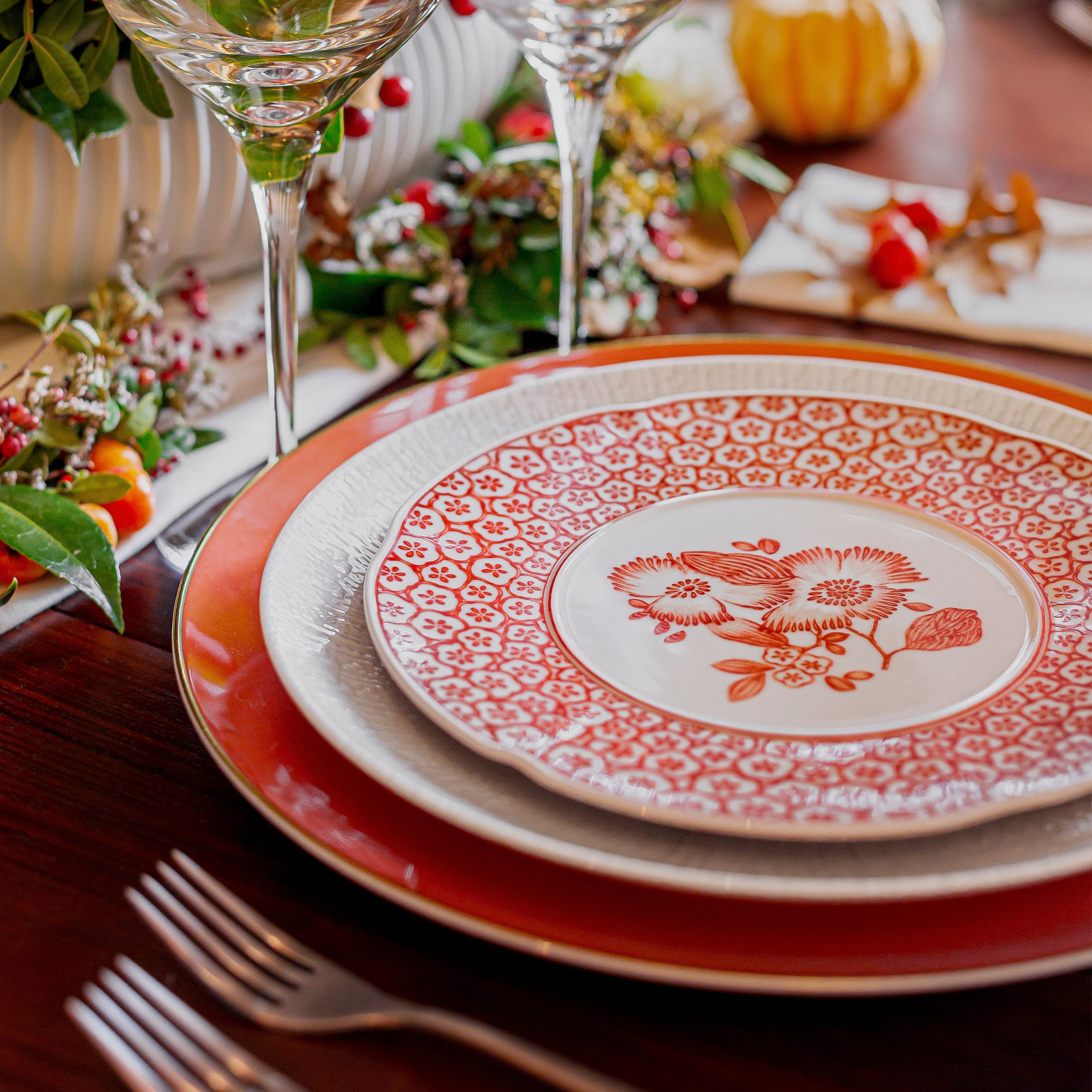 Oscar De La Renta Coralina Dinner Plates, Set of 4