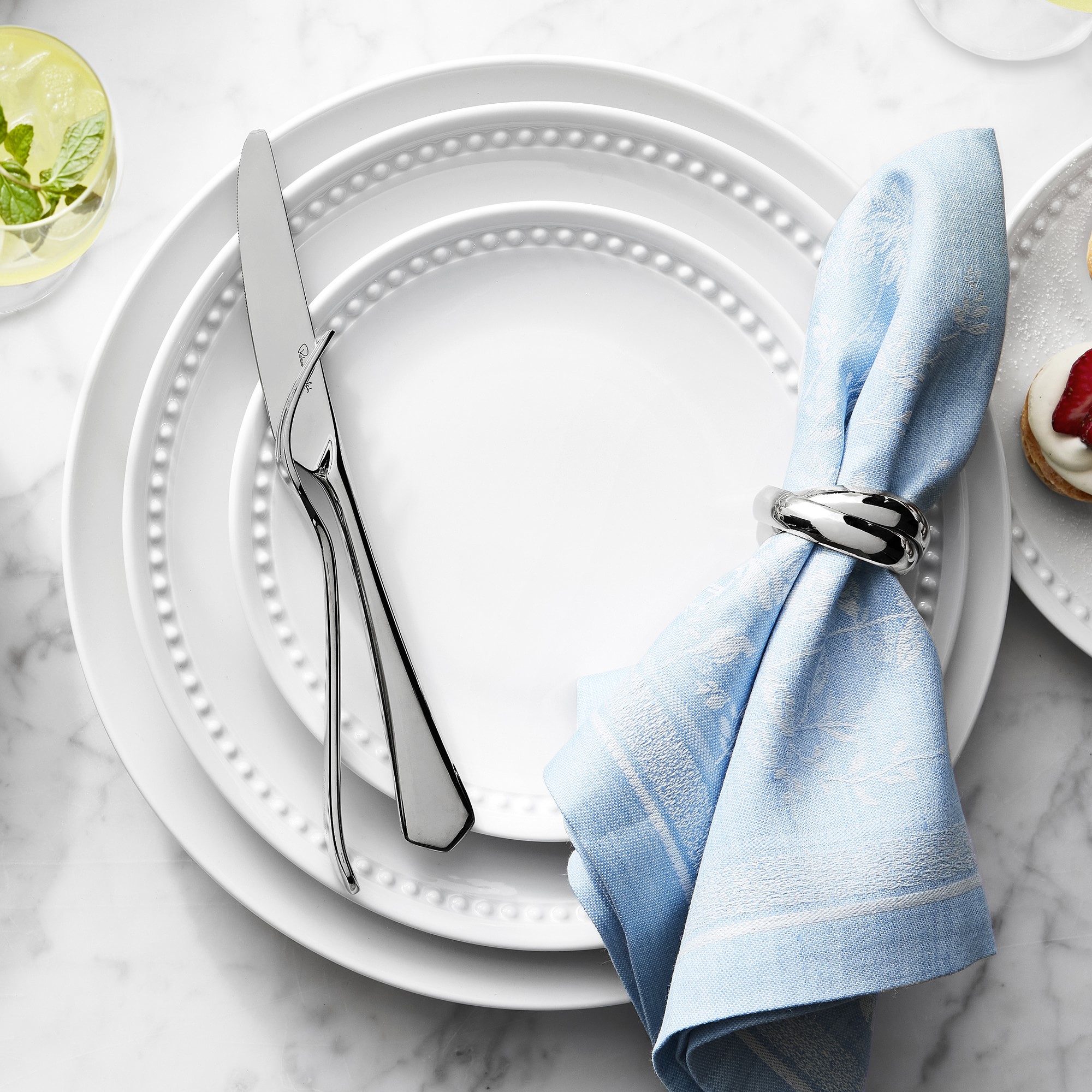 Pillivuyt Beaded Coupe Dinnerware Collection