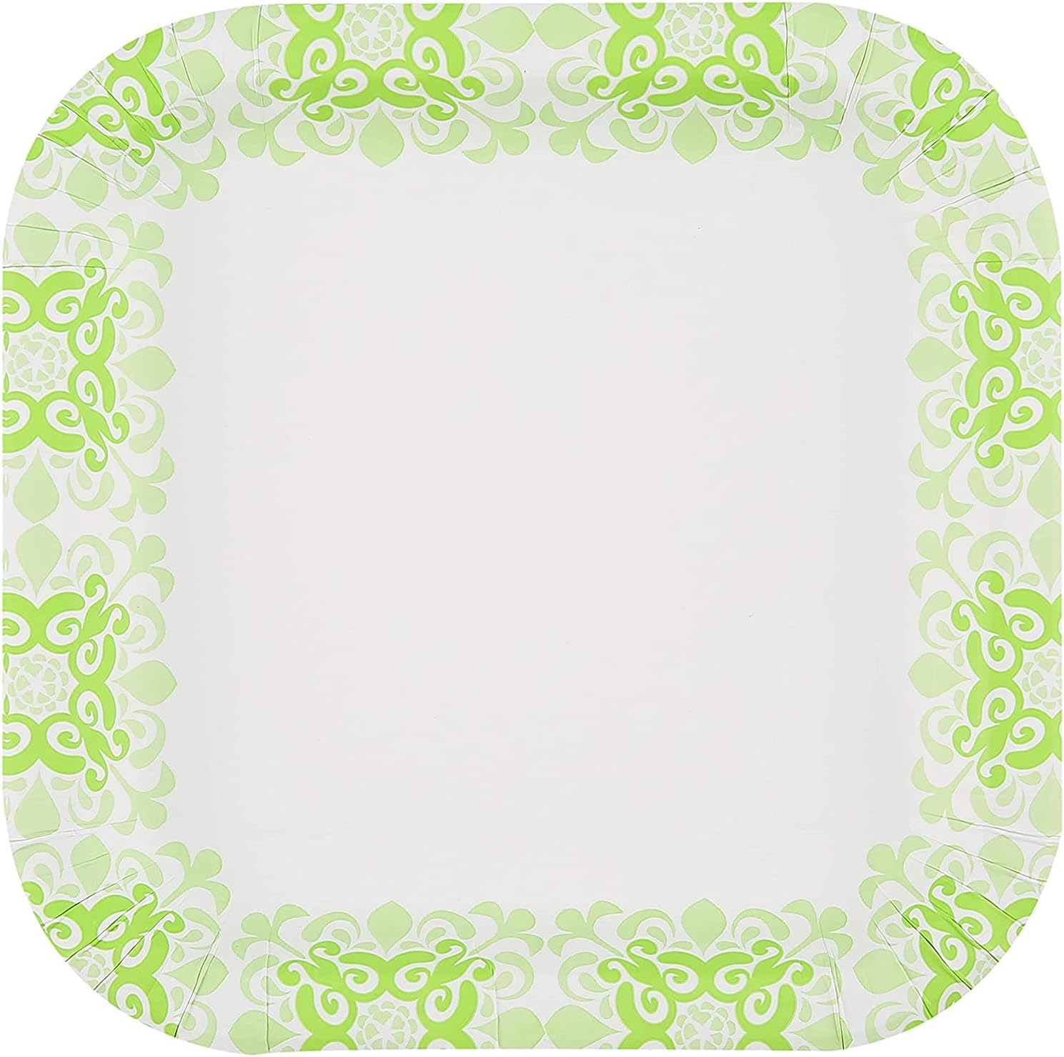 Glad Square Disposable Paper Plates for All Occasions | Soak Proof, Cut Proof, Microwaveable Heavy Duty Disposable Plates | 8.5