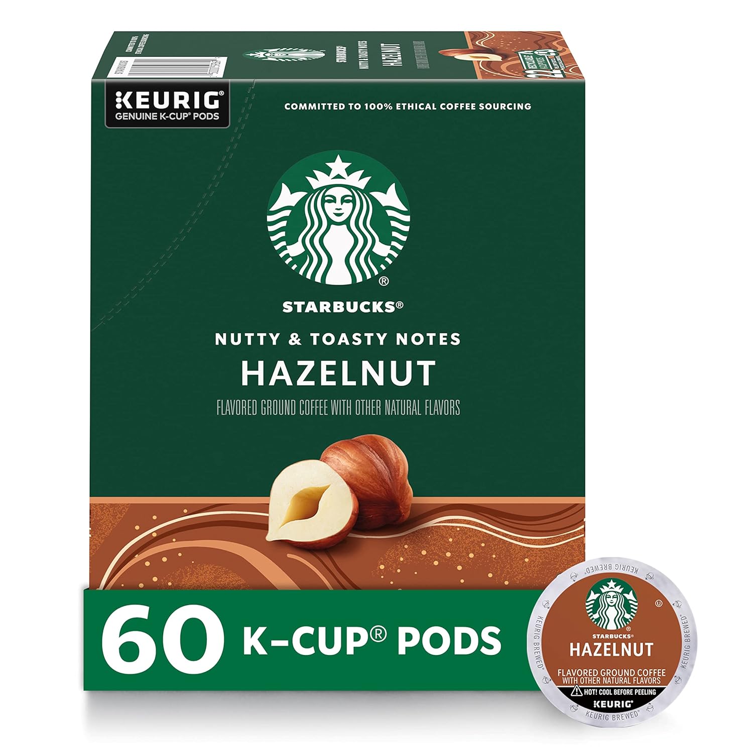 Starbucks K-Cup Coffee Pods, Starbucks Blonde Roast Coffee, Veranda Blend for Keurig Brewers, 100% Arabica, 6 boxes (60 pods total)