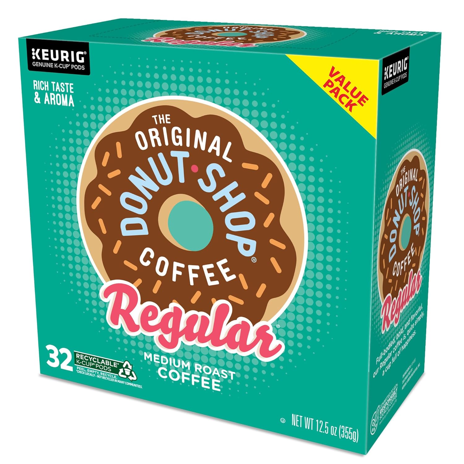 The Original Donut Shop Regular Keurig Single-Serve K-Cup Pods, Medium Roast Coffee, 96 Count