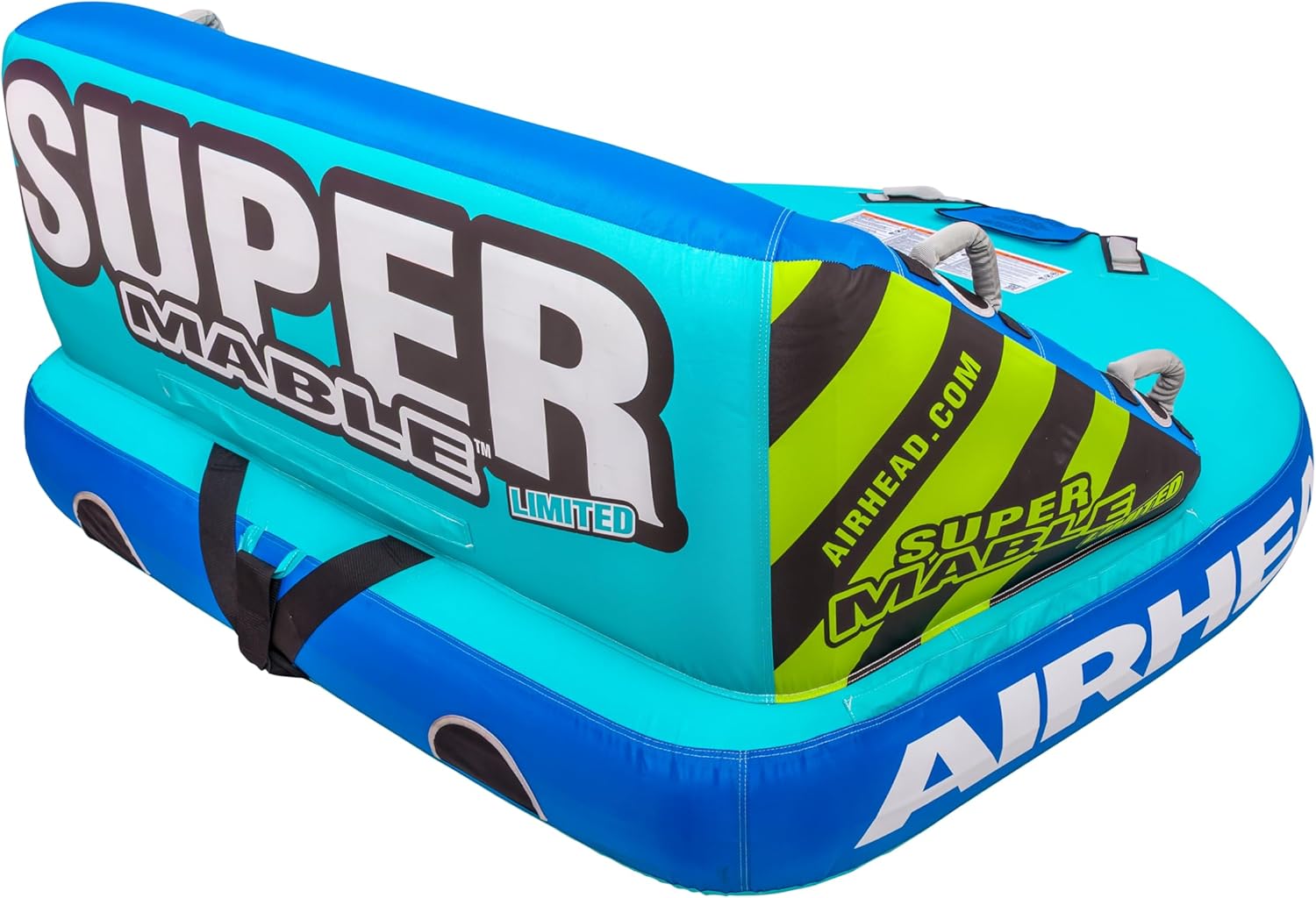 Airhead Mable Inflatable Towable Tube, 1-4 Rider Models, Dual Tow Points, Full Nylon Cover, EVA Foam Pads, Patented Speed Valve, Boat Tubes and Towables