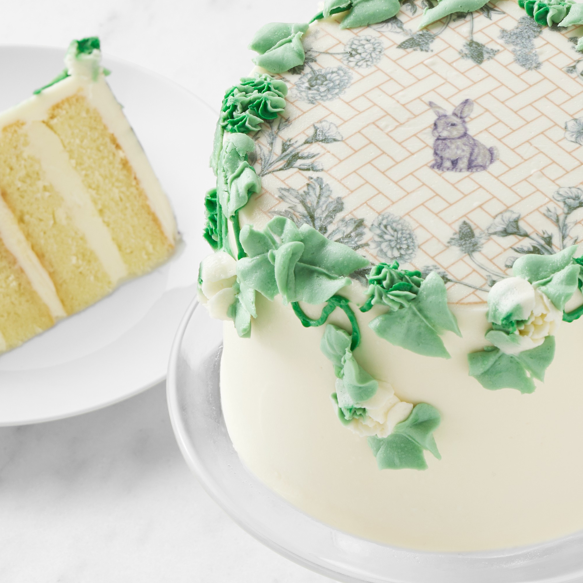 Garden Lattice Four-Layer Lemon Cake