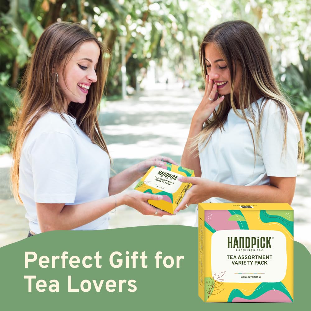 HANDPICK, Peppermint Tea, Eco-Conscious Tea Bags - 100 Count | Caffeine Free, Non-GMO | Minty, Fresh & Cool flavor | Direct From Source