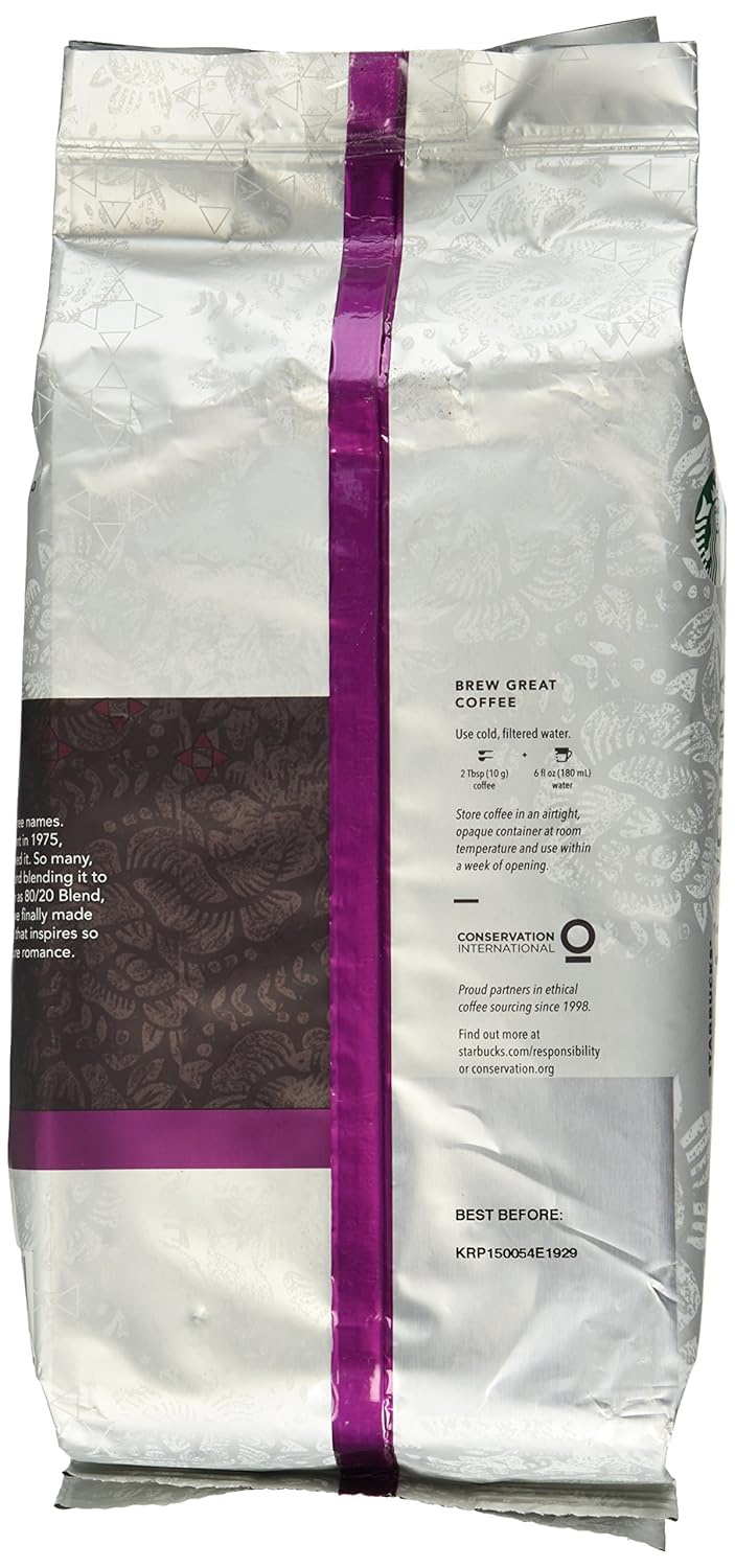 Starbucks Ground Coffee, Dark Roast Coffee, Caffè Verona, 100% Arabica, 1 bag (28 oz)