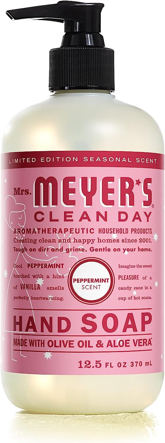 MRS. MEYER'S CLEAN DAY Hand Soap, Made with Essential Oils, Biodegradable Formula, Honeysuckle, 12.5 fl. oz - Pack of 3