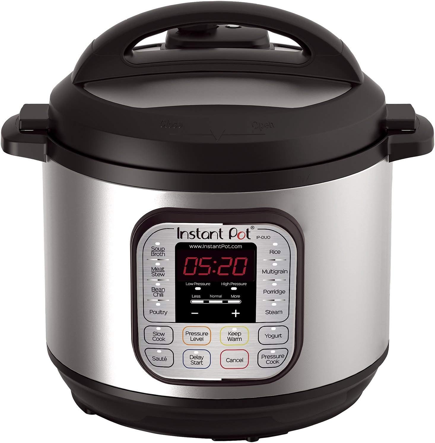 Instant Pot Duo 7-in-1 Electric Pressure Cooker, Slow Cooker, Rice Cooker, Steamer, Sauté, Yogurt Maker, Warmer & Sterilizer, Includes App With Over 800 Recipes, Stainless Steel, 8 Quart