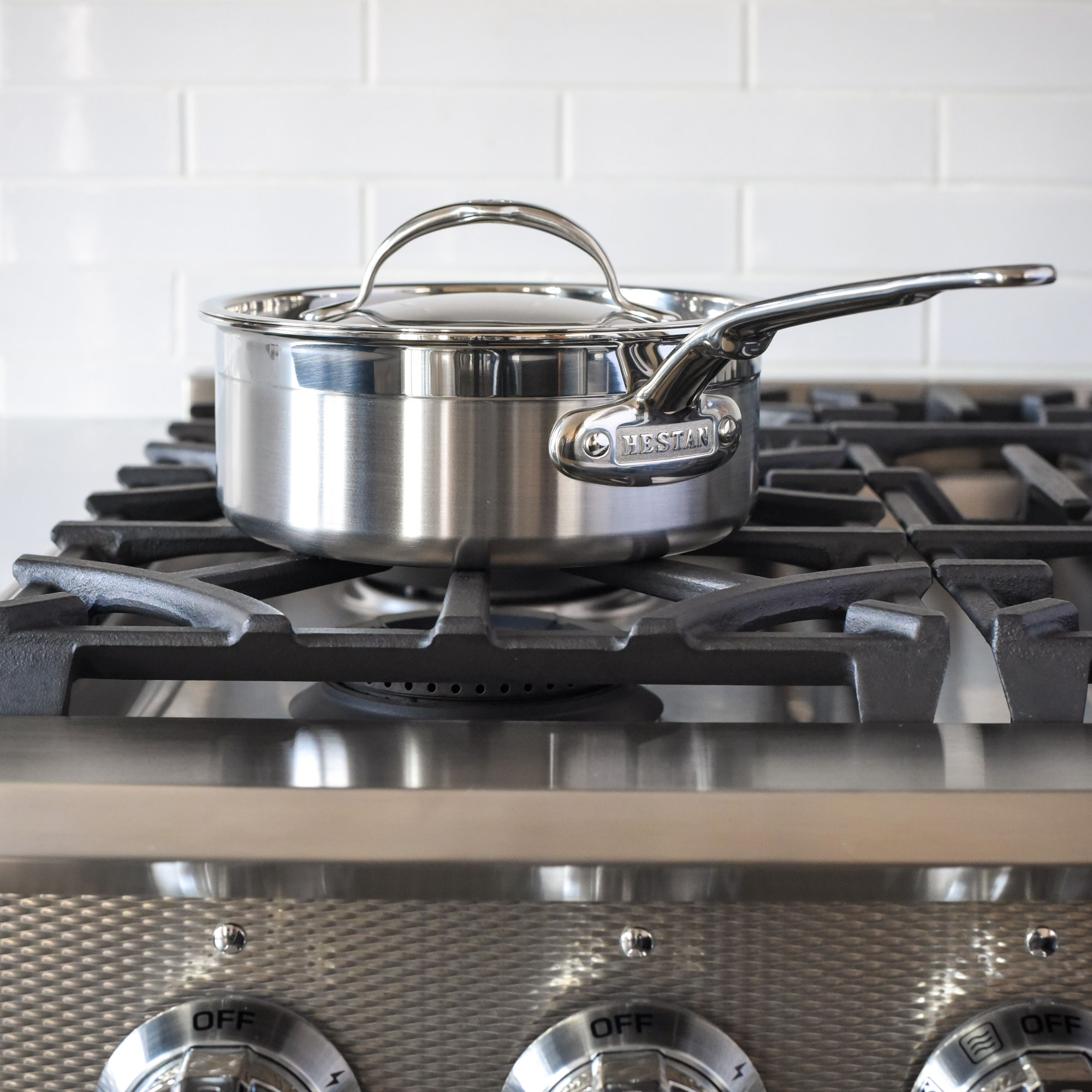 Hestan ProBond Professional Clad Stainless-Steel Covered Saucepan