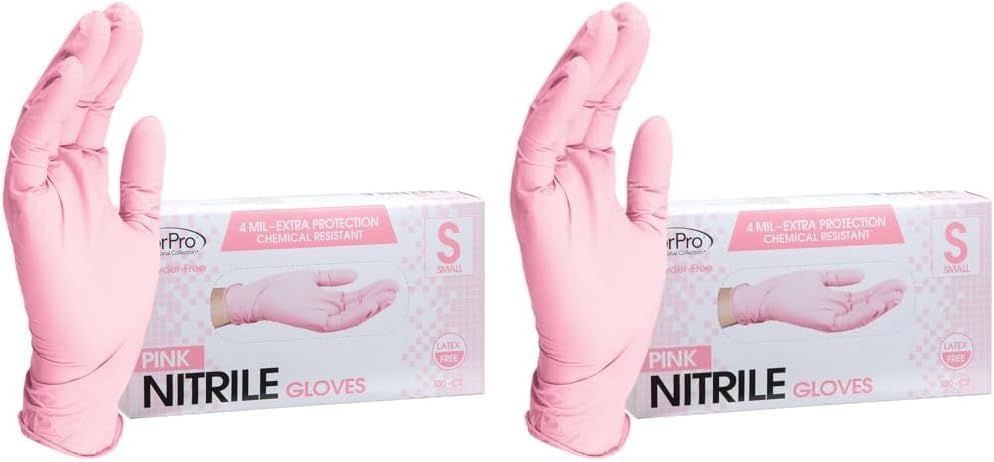 ForPro Professional Collection Disposable Nitrile Gloves, Chemical Resistant, Powder-Free, Latex-Free, Non-Sterile, Food Safe, 4 Mil, Black, Large, 100-Count