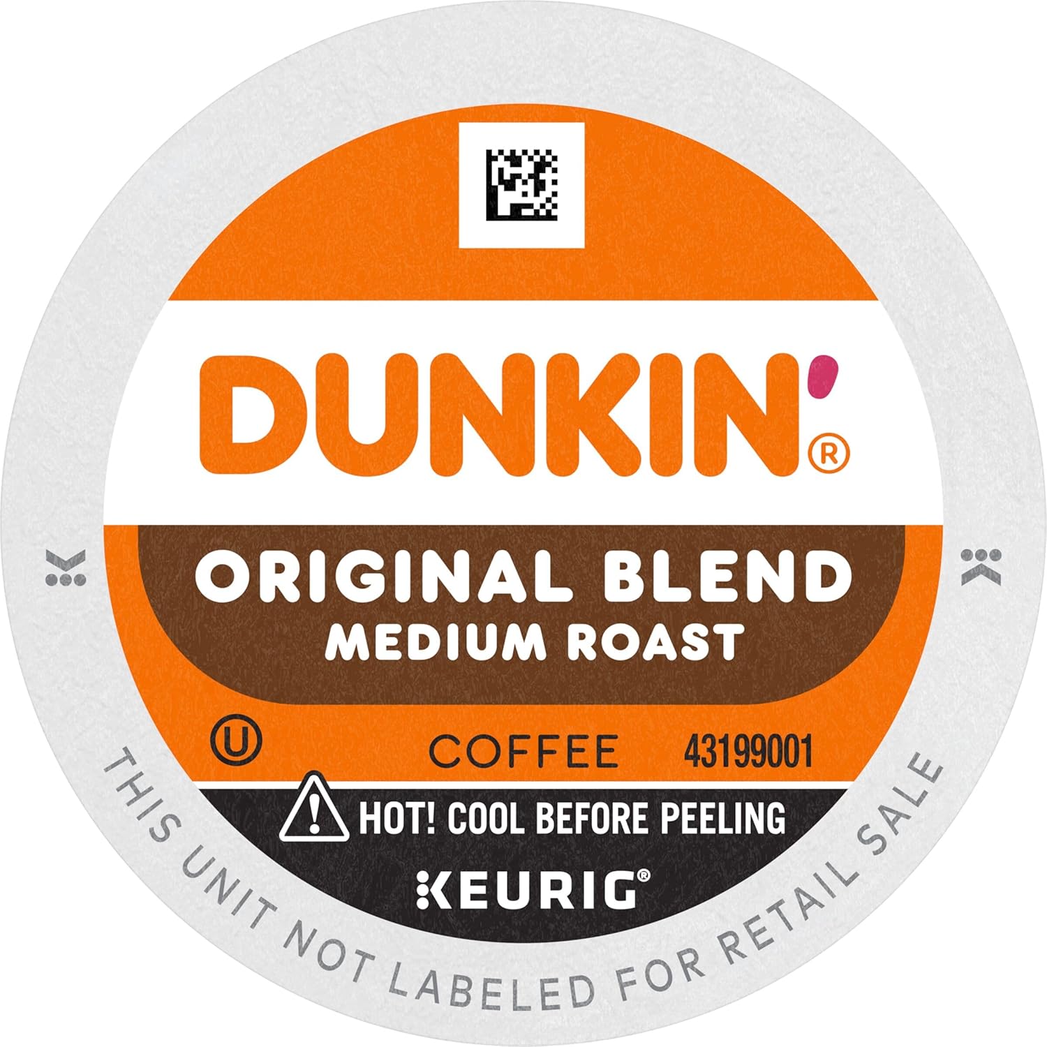 Dunkin' Original Blend Medium Roast Coffee, 60 Keurig K-Cup Pods