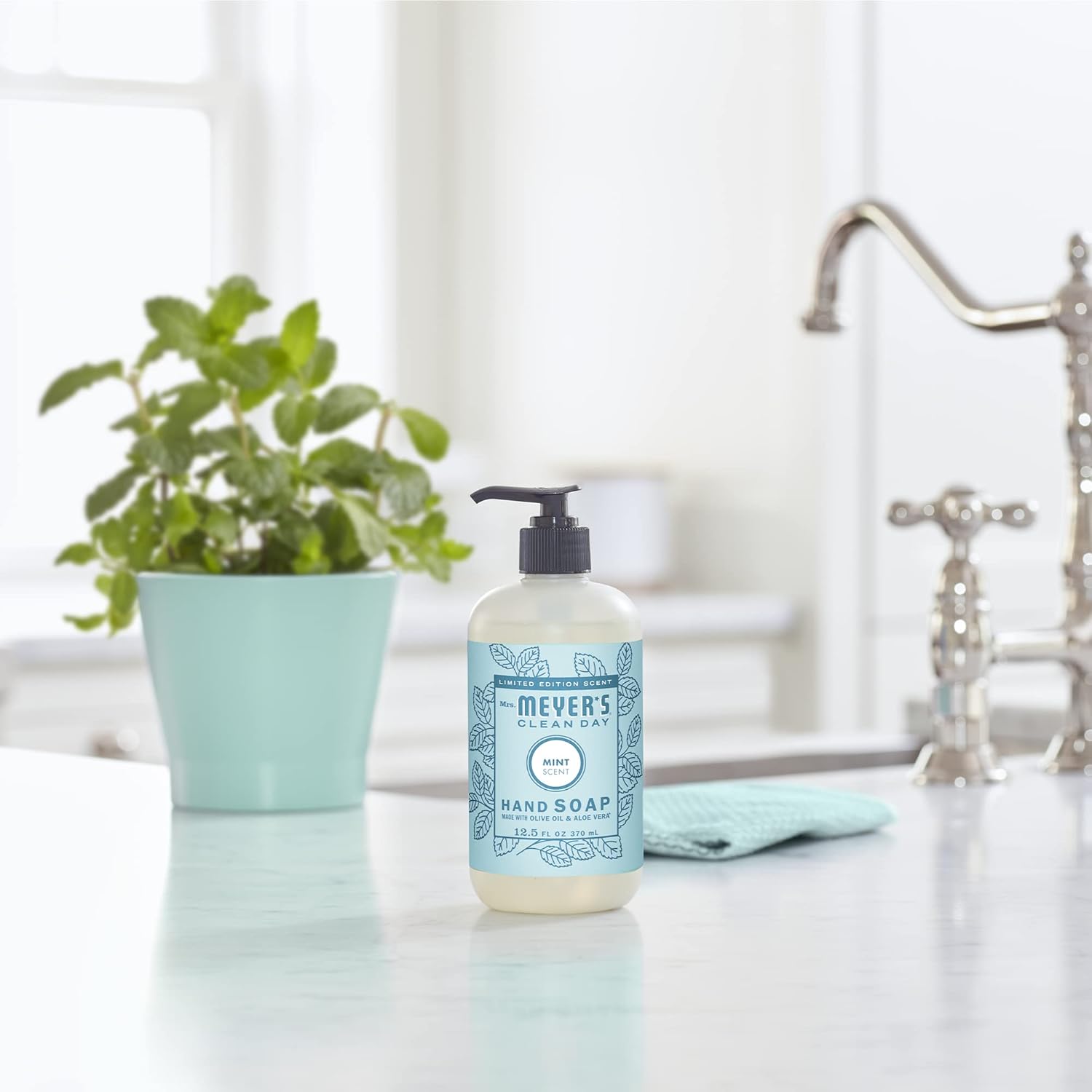 MRS. MEYER'S CLEAN DAY Hand Soap, Made with Essential Oils, Biodegradable Formula, Honeysuckle, 12.5 fl. oz - Pack of 3