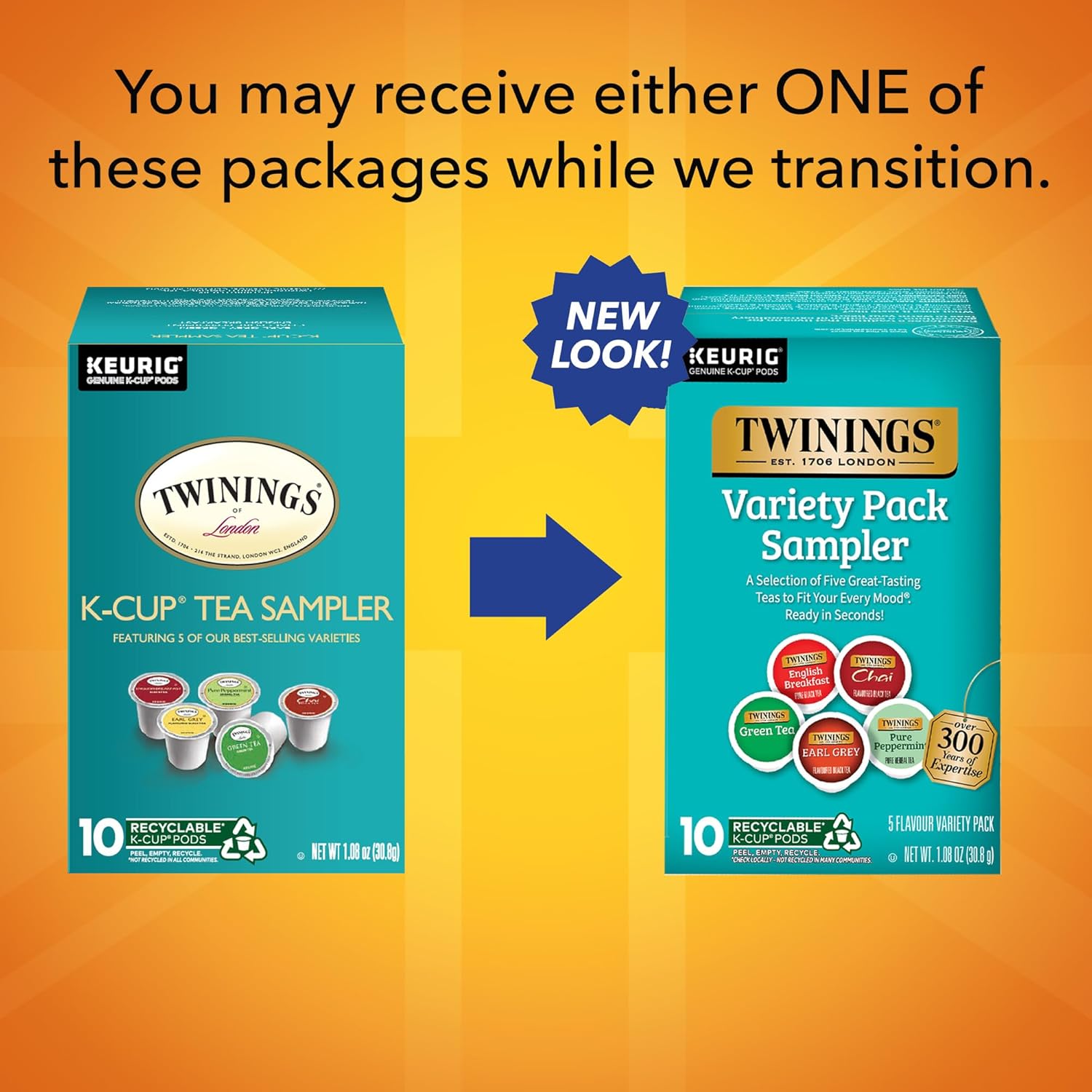 Twinings English Breakfast Black Tea K-Cup Pods for Keurig, 24 Count (Pack of 1), Smooth, Flavourful, Robust, Caffeinated, Enjoy Hot or Iced | Packaging May Vary