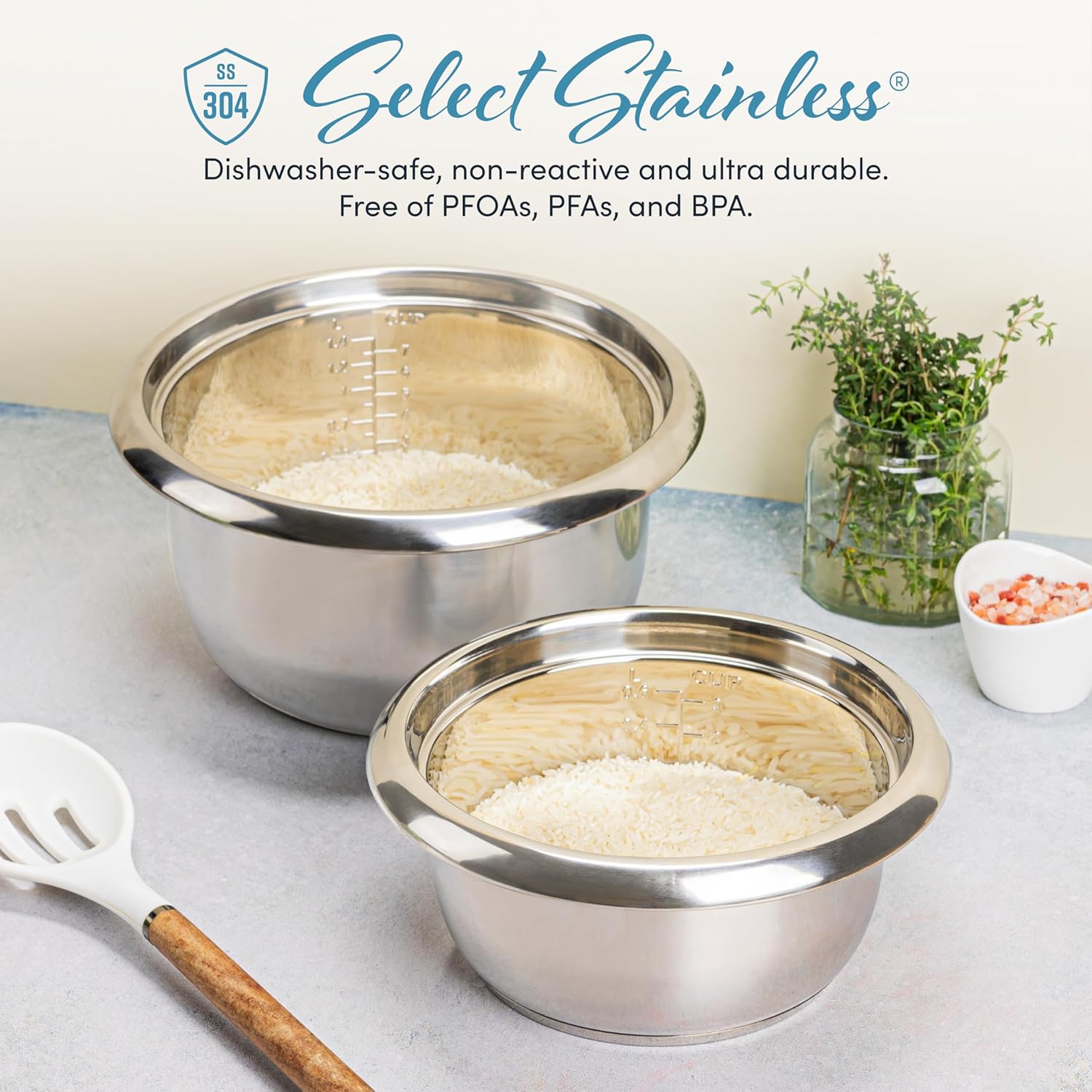 AROMA® 6-Cup(cooked) / 1.3Qt. Select Stainless™ Rice Cooker, Stainless Steel Inner Pot (ARC-753SG)