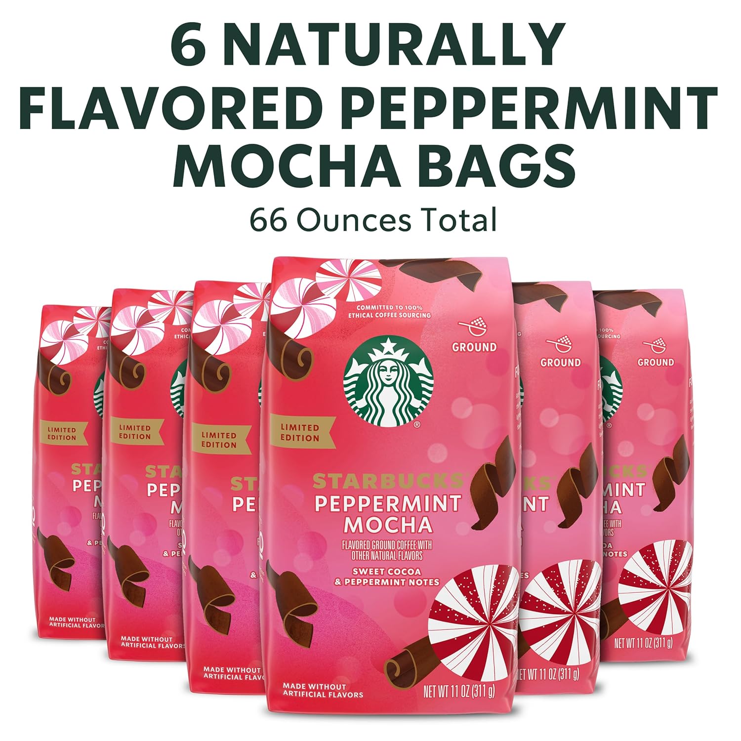 Starbucks Ground Coffee, Medium Roast Coffee, Pike Place Roast, 100% Arabica, 1 Bag (28 Oz)