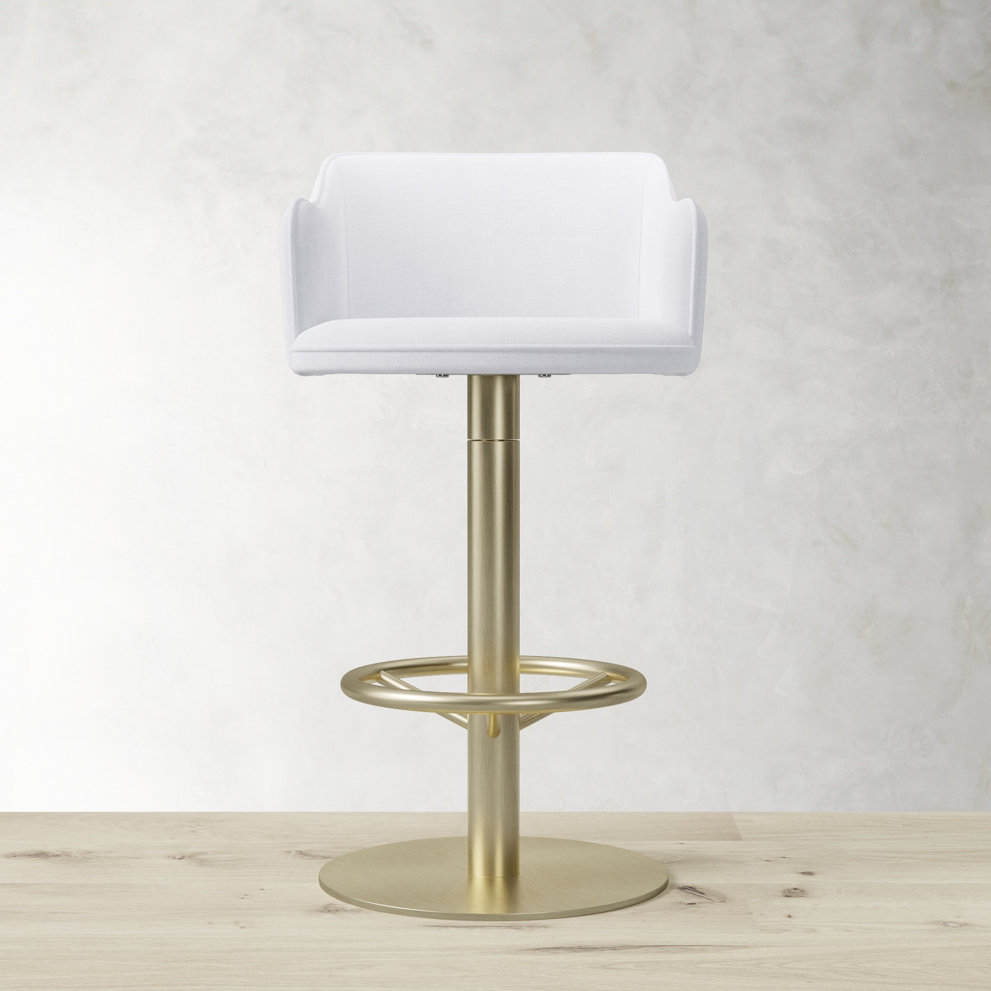 Harding Upholstered Pedestal Counter  & Bar Stool