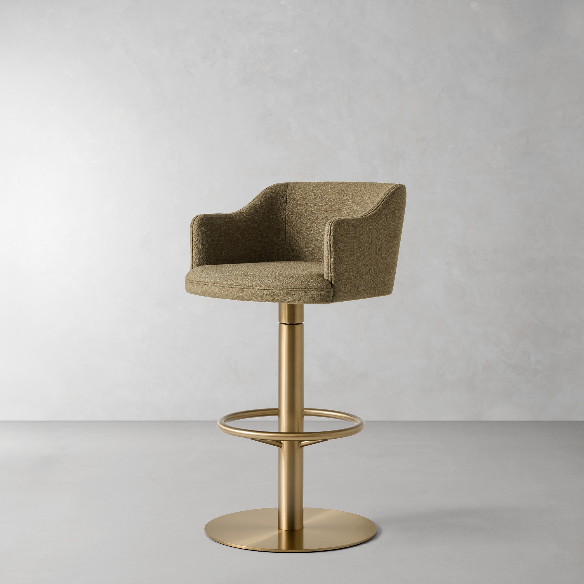 Harding Upholstered Pedestal Counter  & Bar Stool