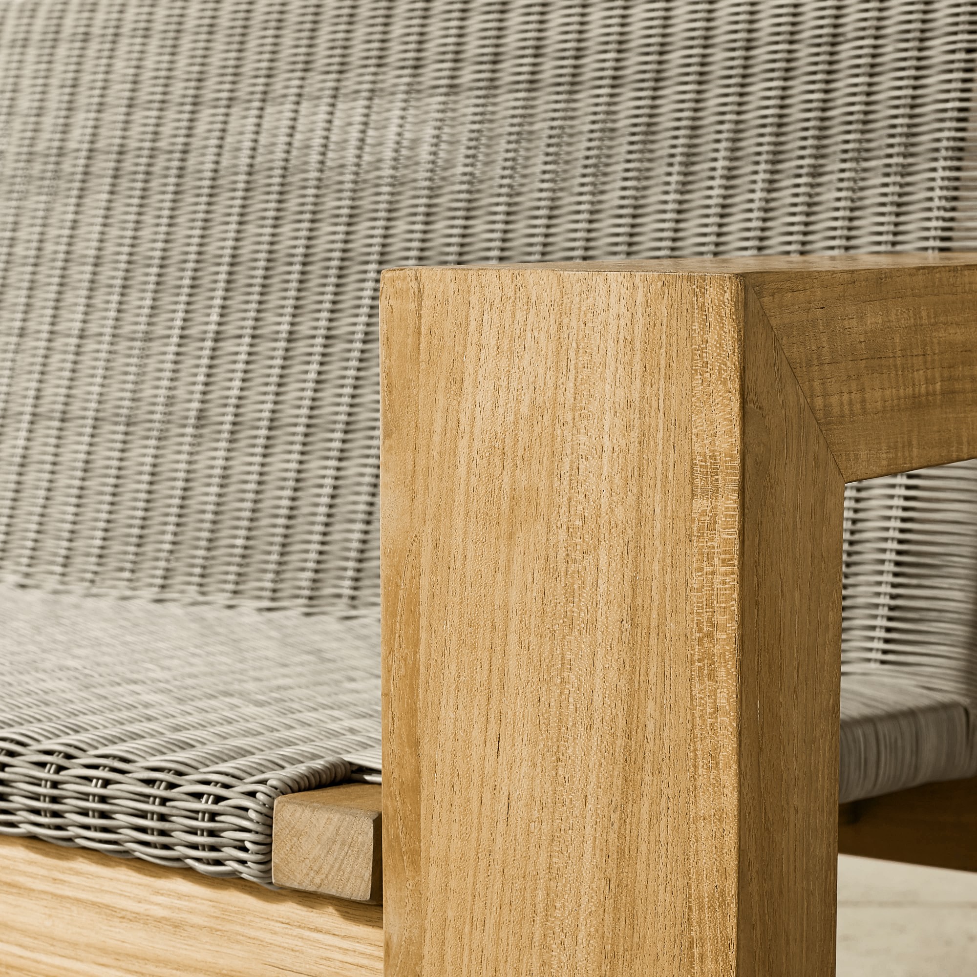 Larnaca Outdoor Teak x All-Weather Weave Sofa (68