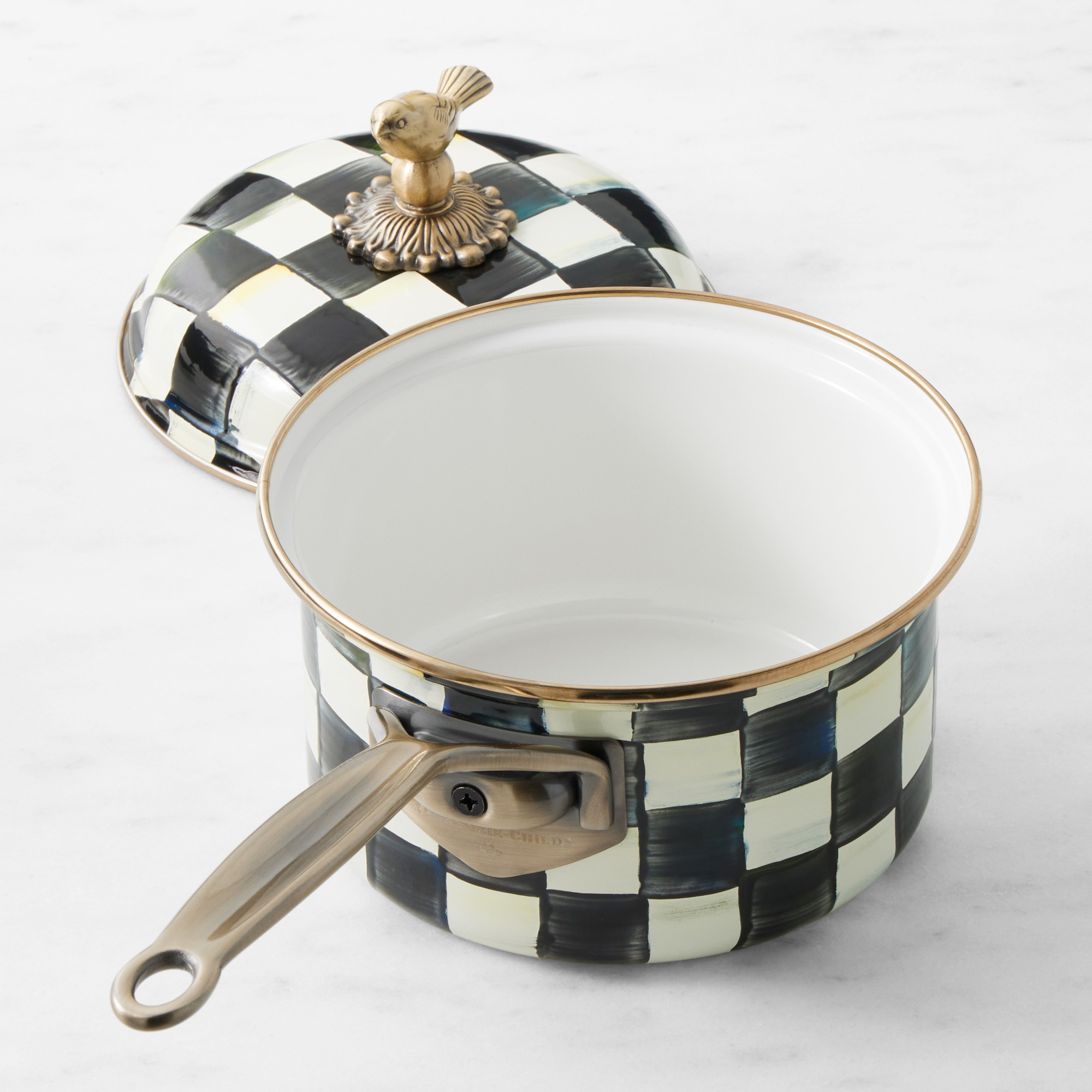 MacKenzie-Childs Courtly Check Saucepan